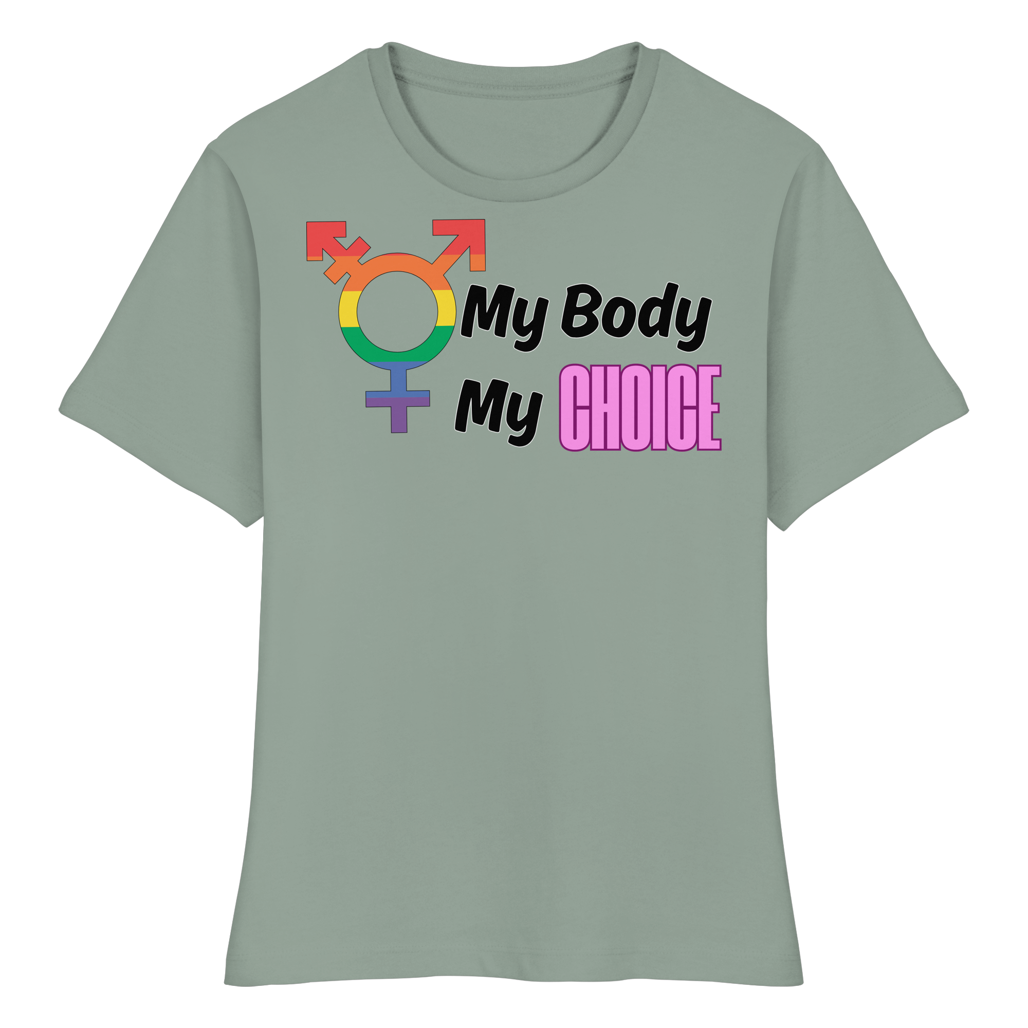 My Body My Choice "Rainbow Resistance Edition" - Fitted Ladies Organic Shirt