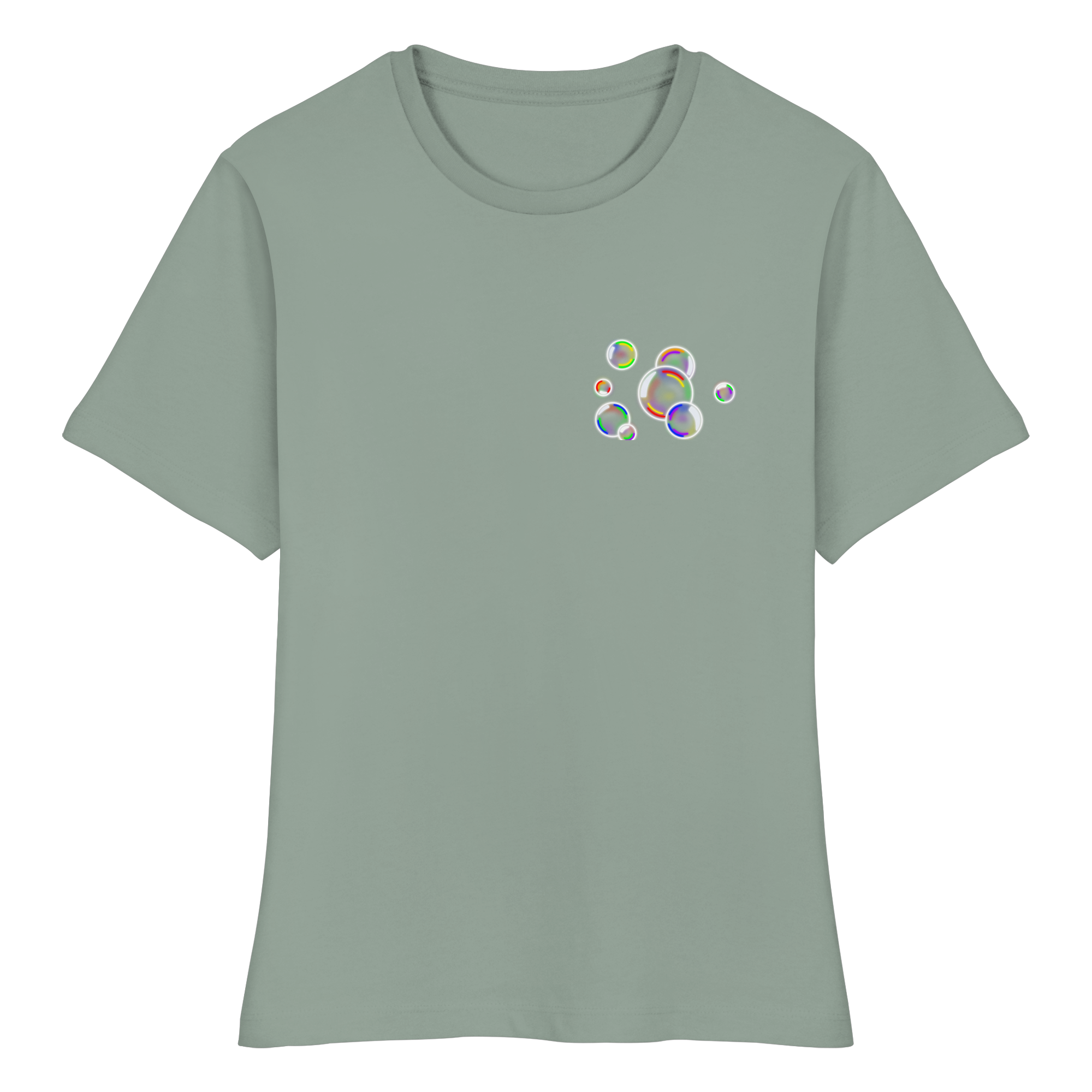 Regenbogen Seifenblasen - Fitted Ladies Organic Shirt