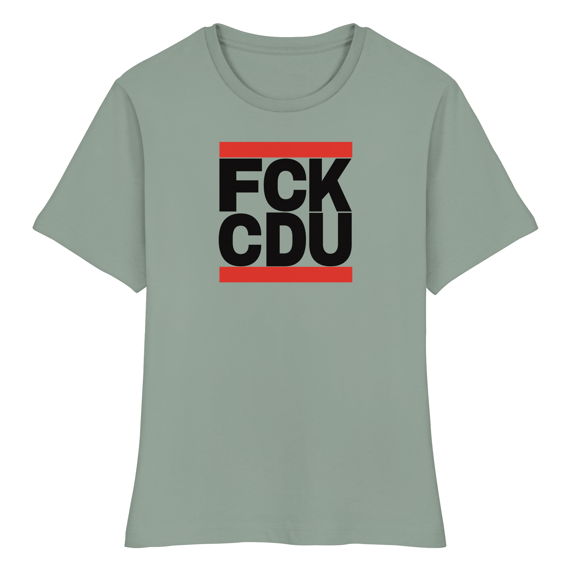 FCK CDU (schwarze Schrift) - Fitted Ladies Organic Shirt