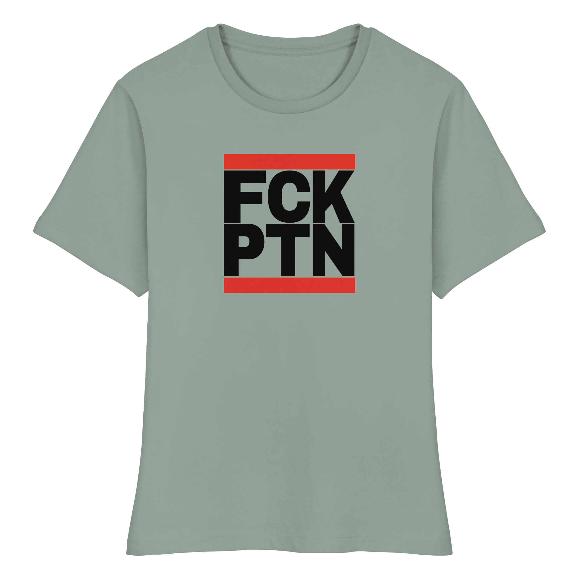 FCK PTN (schwarze Schrift) - Fitted Ladies Organic Shirt