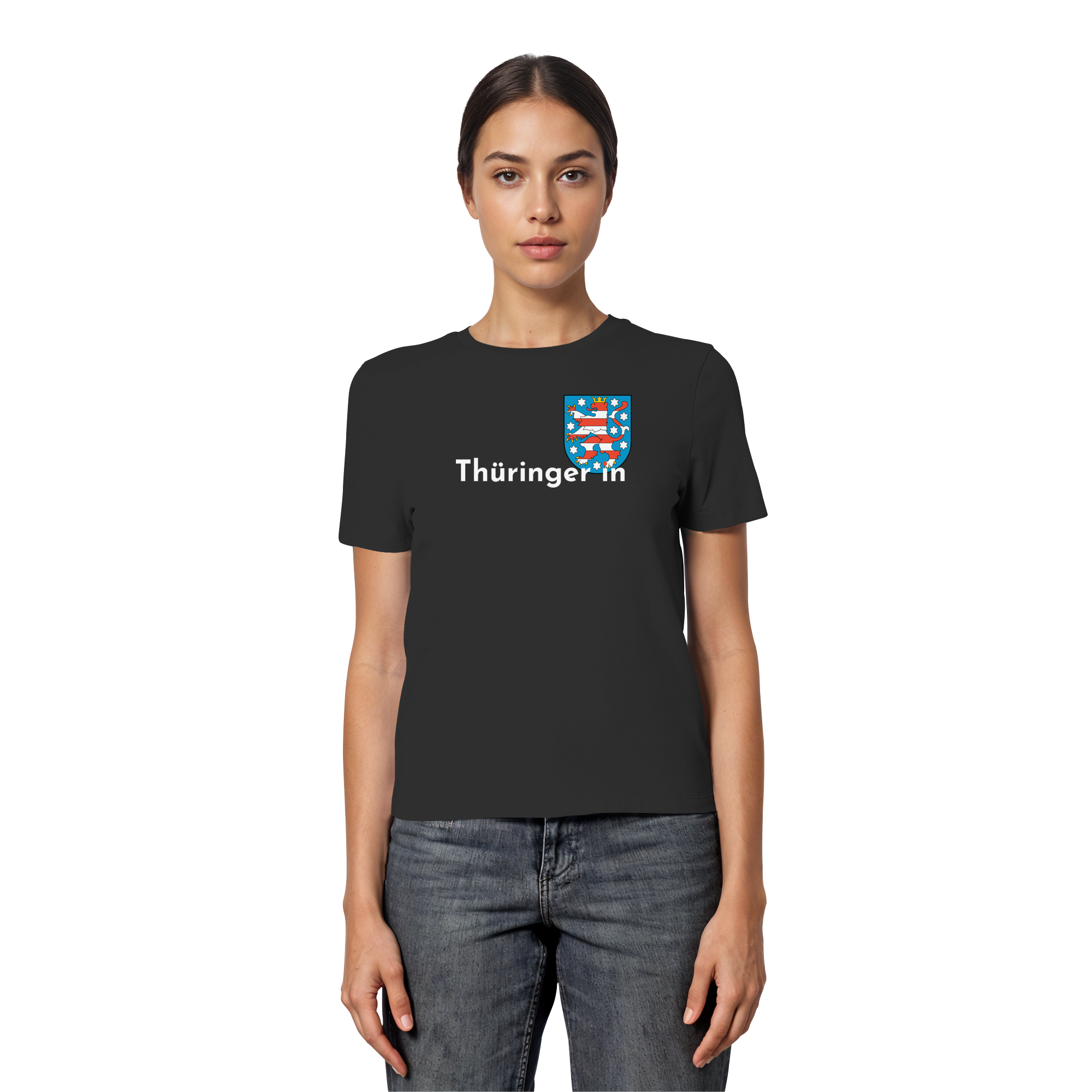 Thüringer*in "Wappen Edition" - Fitted Ladies Organic Shirt