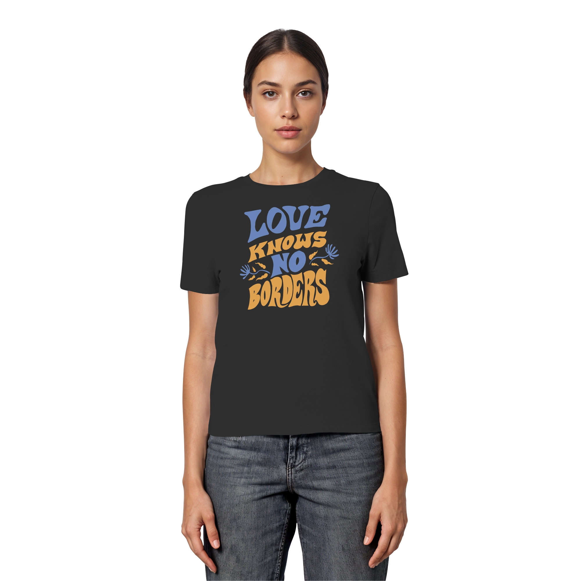 Love Knows No Borders - Fitted Ladies Organic Shirt