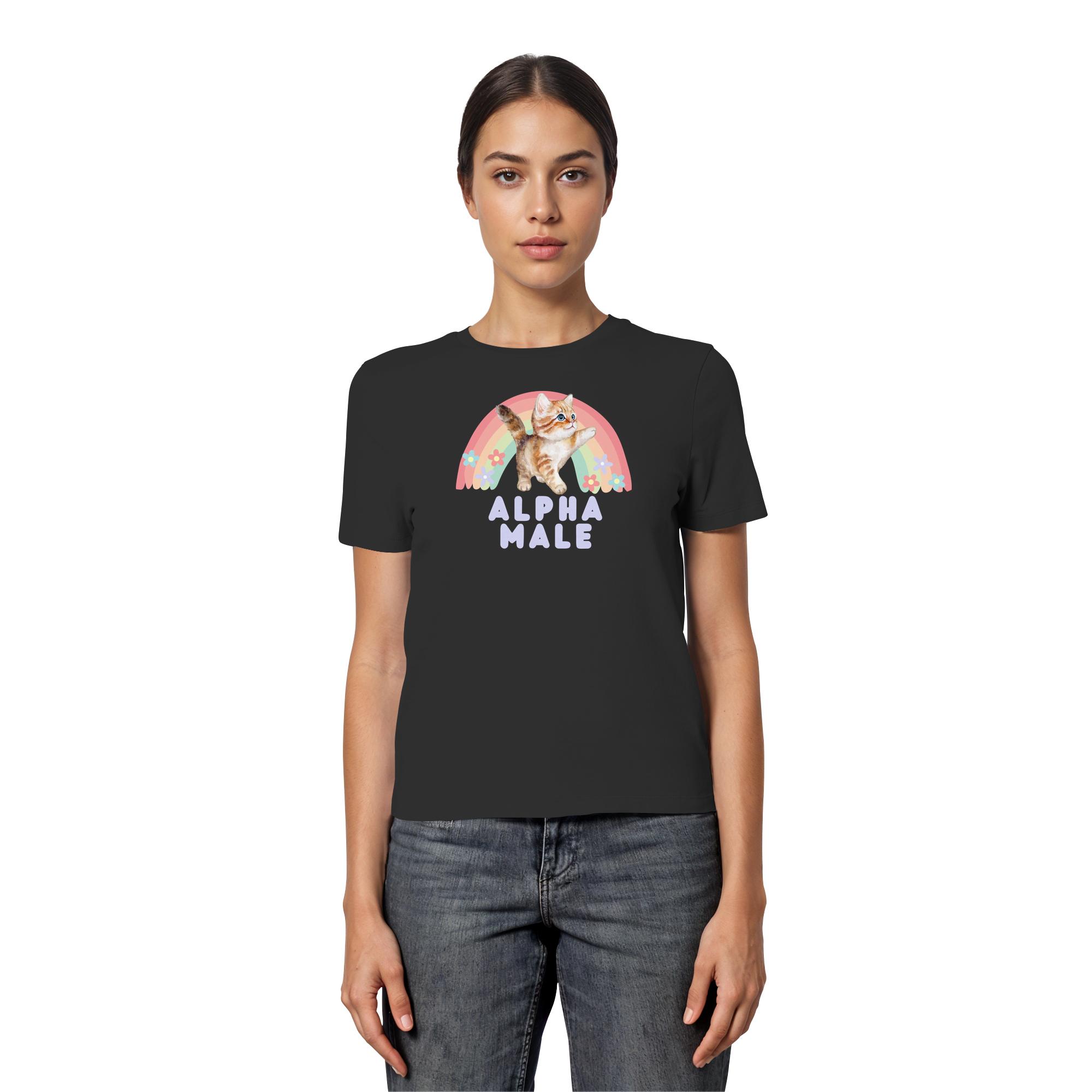 Alpha Male "Rainbow Roar Edition" - Fitted Ladies Organic Shirt