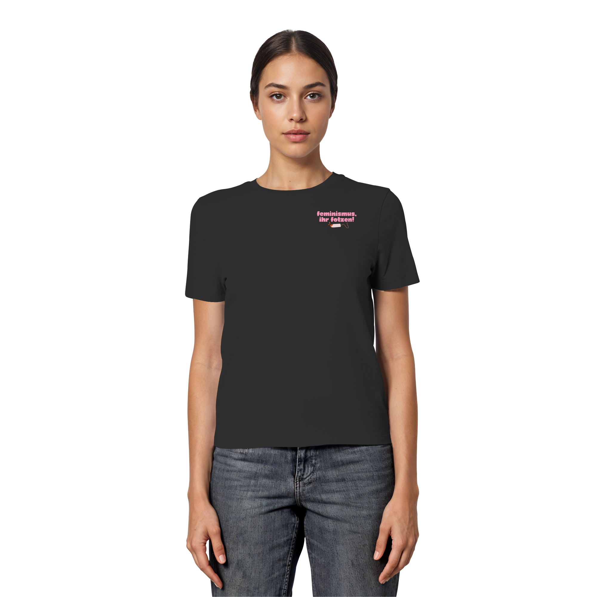 Feminismus Ihr Fotzen - Fitted Ladies Organic Shirt