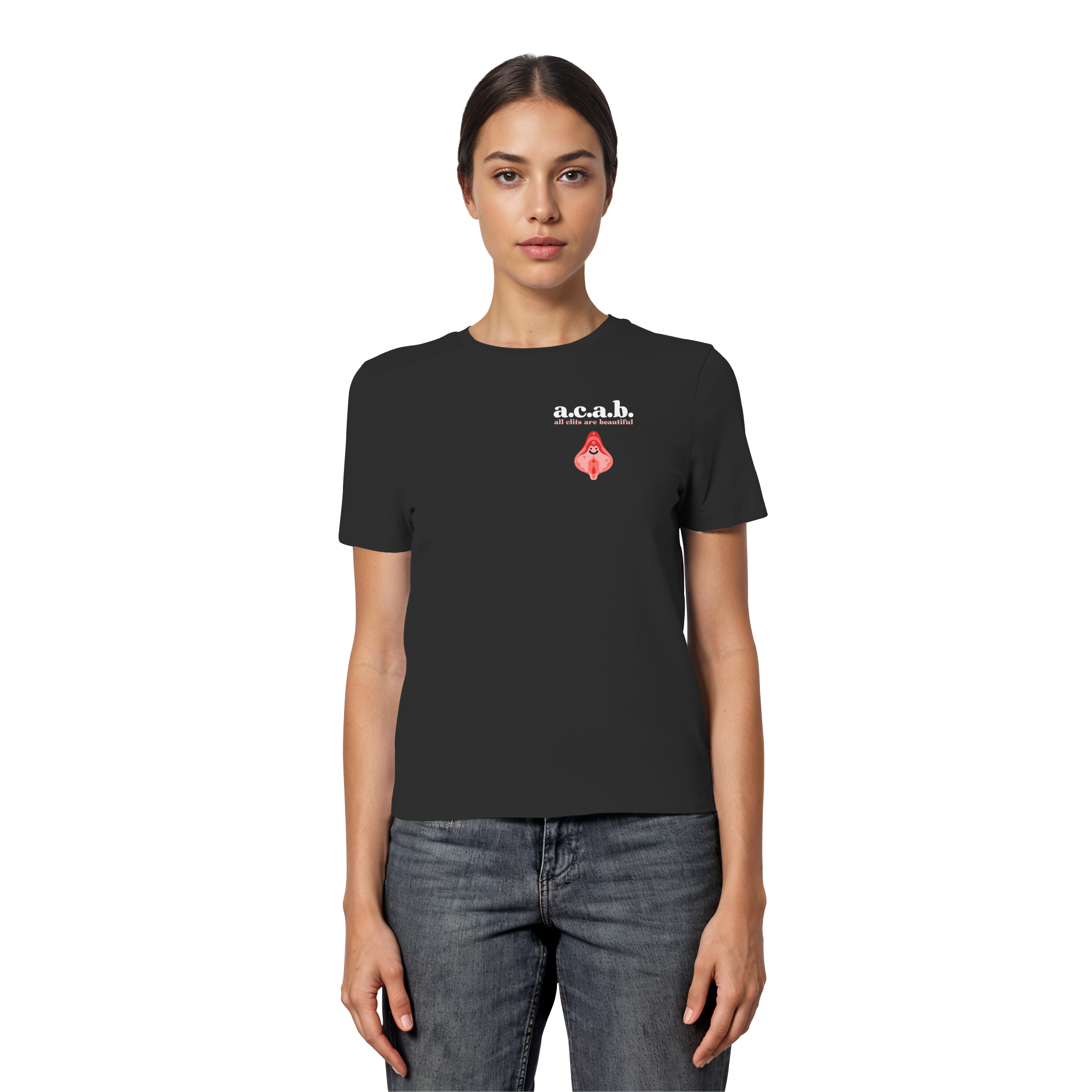 A.C.A.B. All Clits are Beautiful - Fitted Ladies Organic Shirt