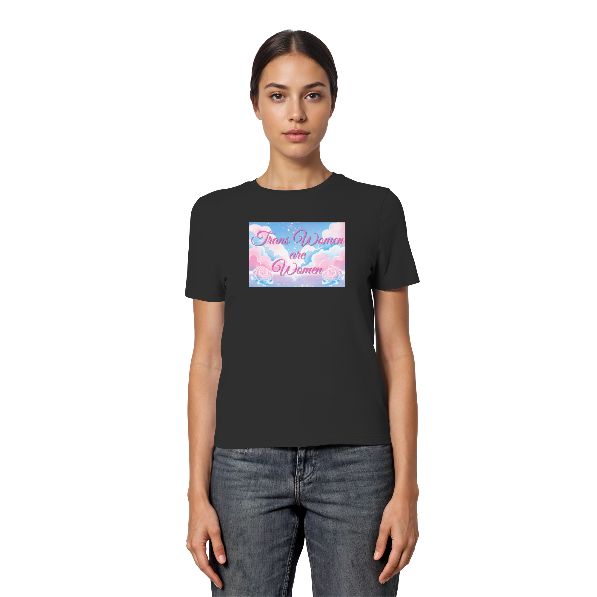 Trans Women are Women "Rosenhimmel Edition" - Fitted Ladies Organic Shirt