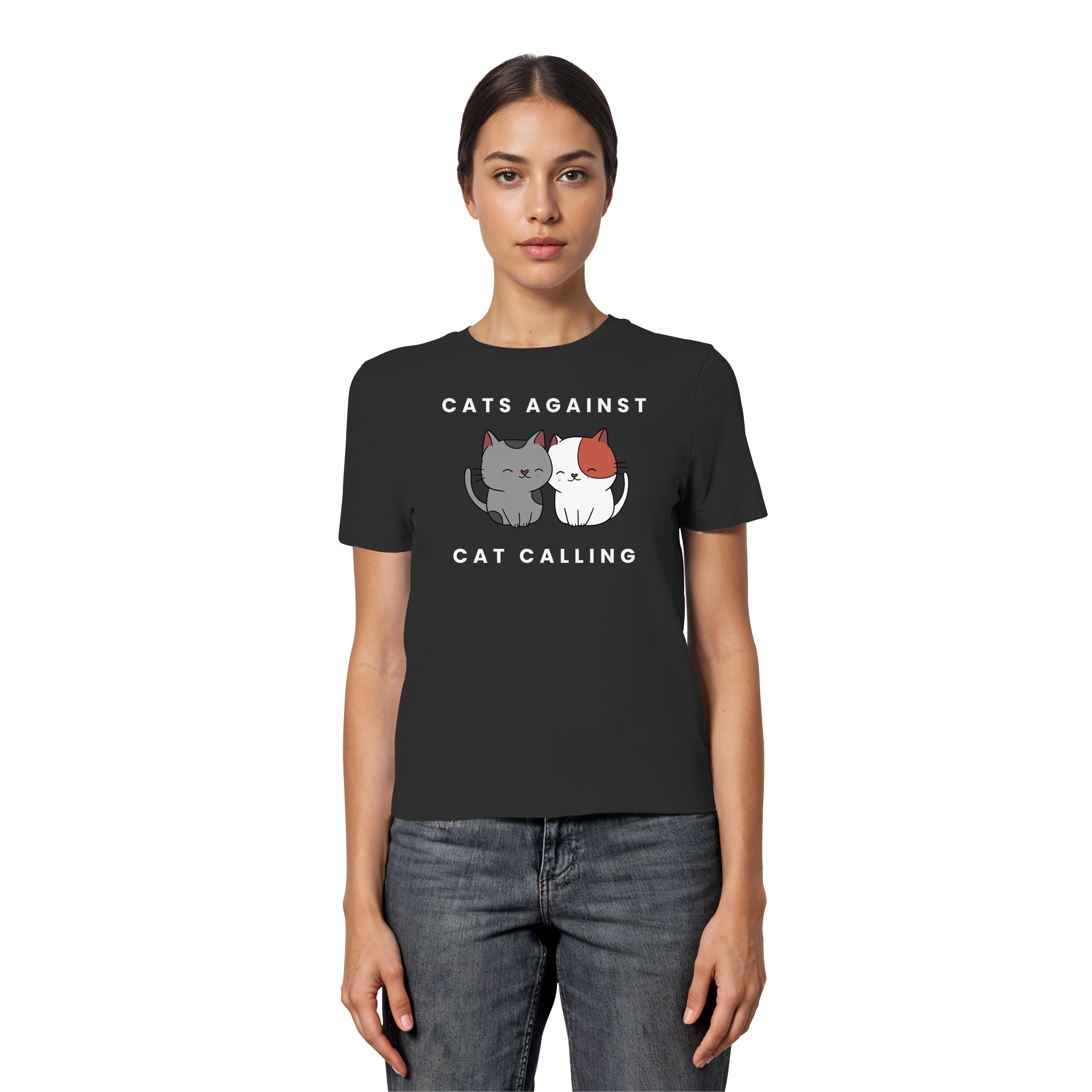 Cats Against Catcalling "Cuddle Edition" - Fitted Ladies Organic Shirt