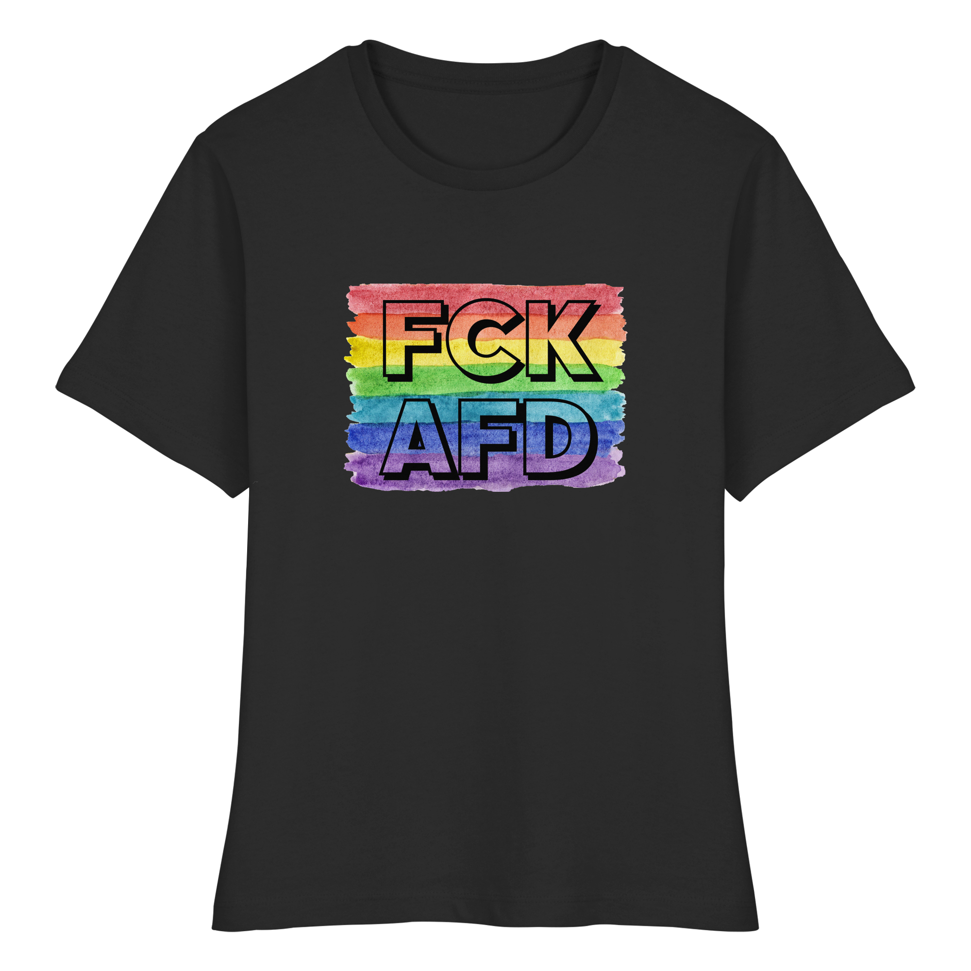 FCK AFD "Rainbow Resistance Edition" - Fitted Ladies Organic Shirt
