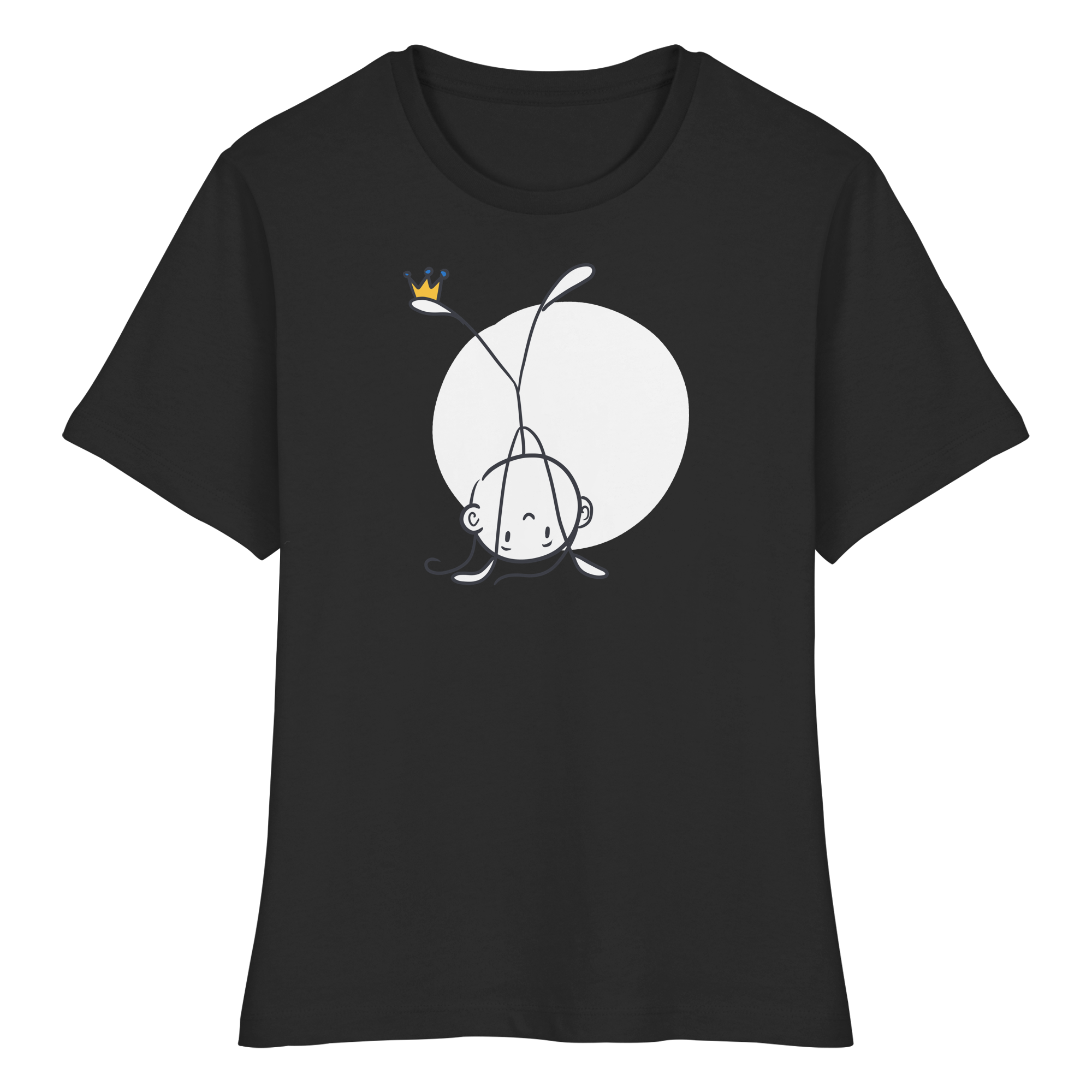 Seelenmännchen "Handstand Edition" Frontprint (dunkel) - Fitted Ladies Organic Shirt
