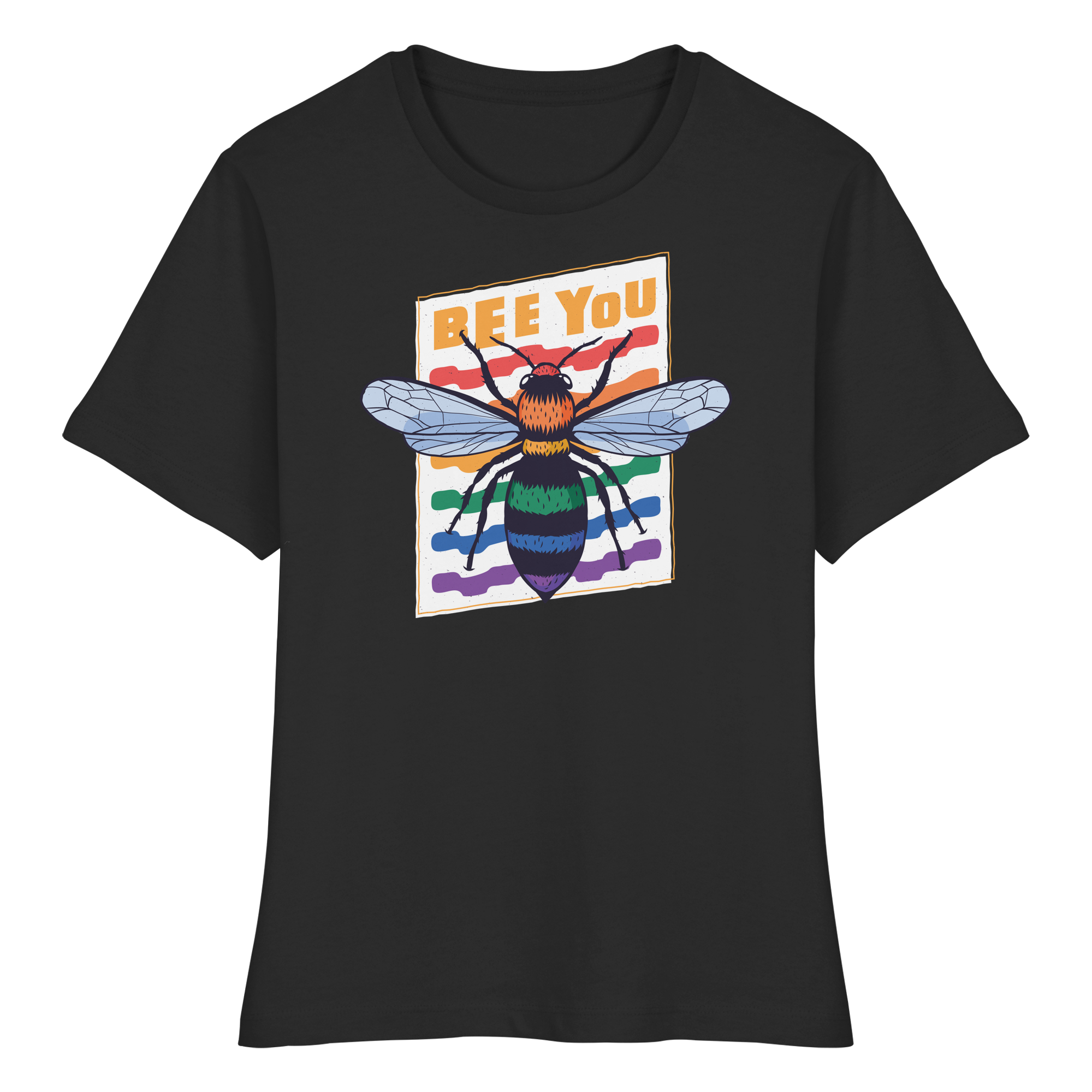 Bee You "Rainbow Edition" - Fitted Ladies Organic Shirt
