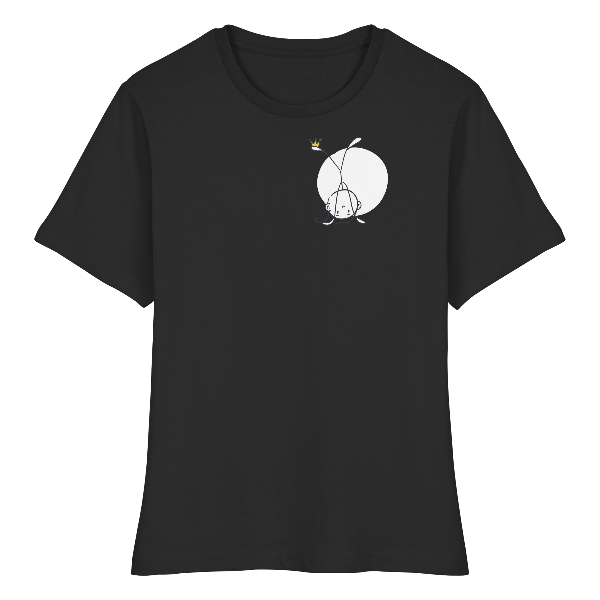 Seelenmännchen "Handstand Edition" Brustprint (dunkel) - Fitted Ladies Organic Shirt