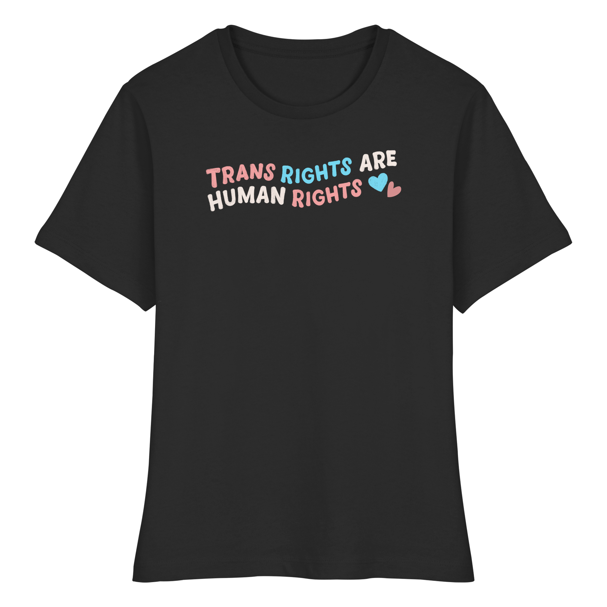 Trans Rights are Human Rights "Pastel Power Edition" - Fitted Ladies Organic Shirt