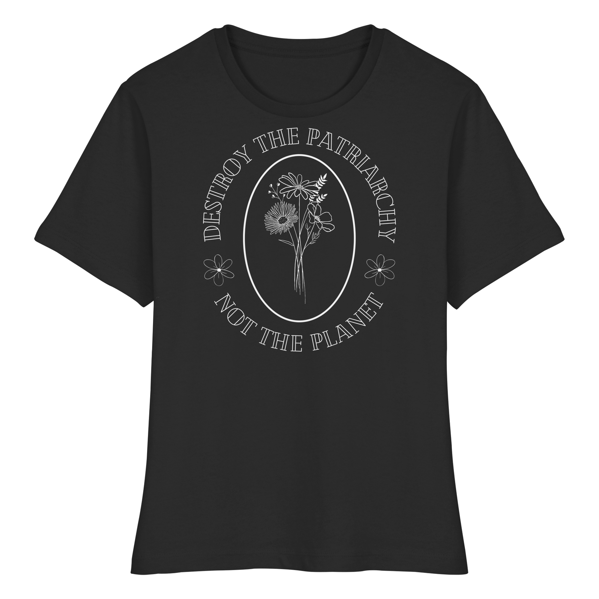 Destroy the Patriarchy Not the Planet - Fitted Ladies Organic Shirt