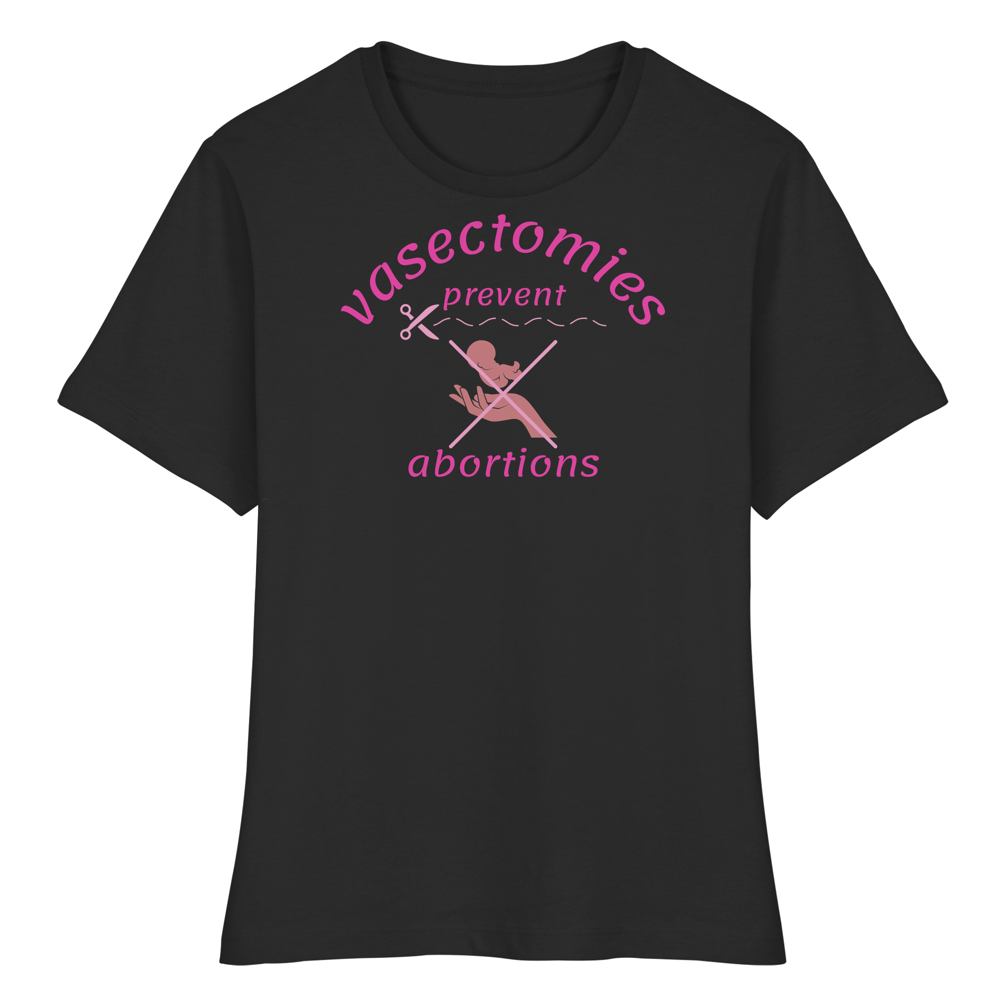 Vasectomies Prevent Abortions - Fitted Ladies Organic Shirt
