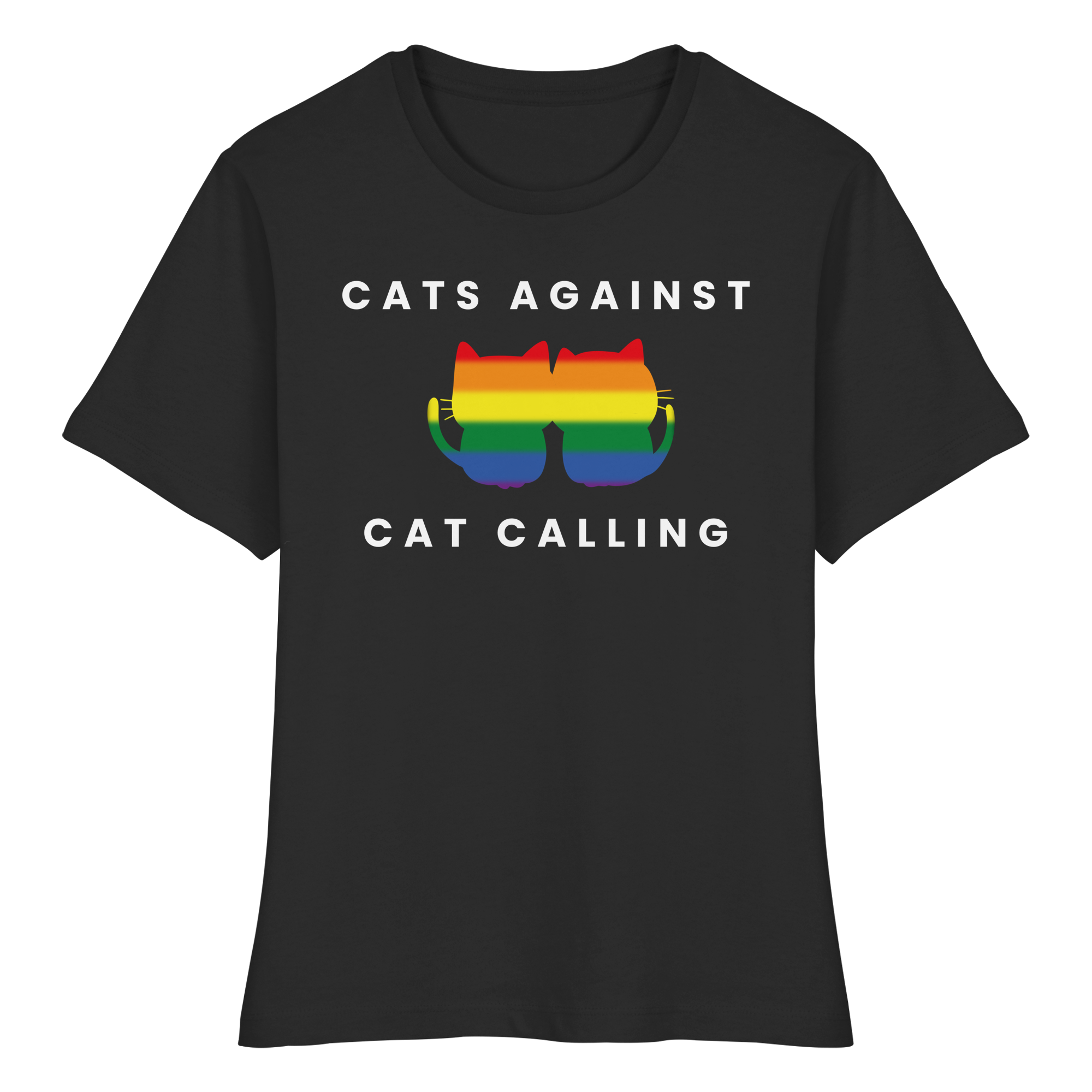Cats Against Catcalling "Rainbow Edition" - Fitted Ladies Organic Shirt