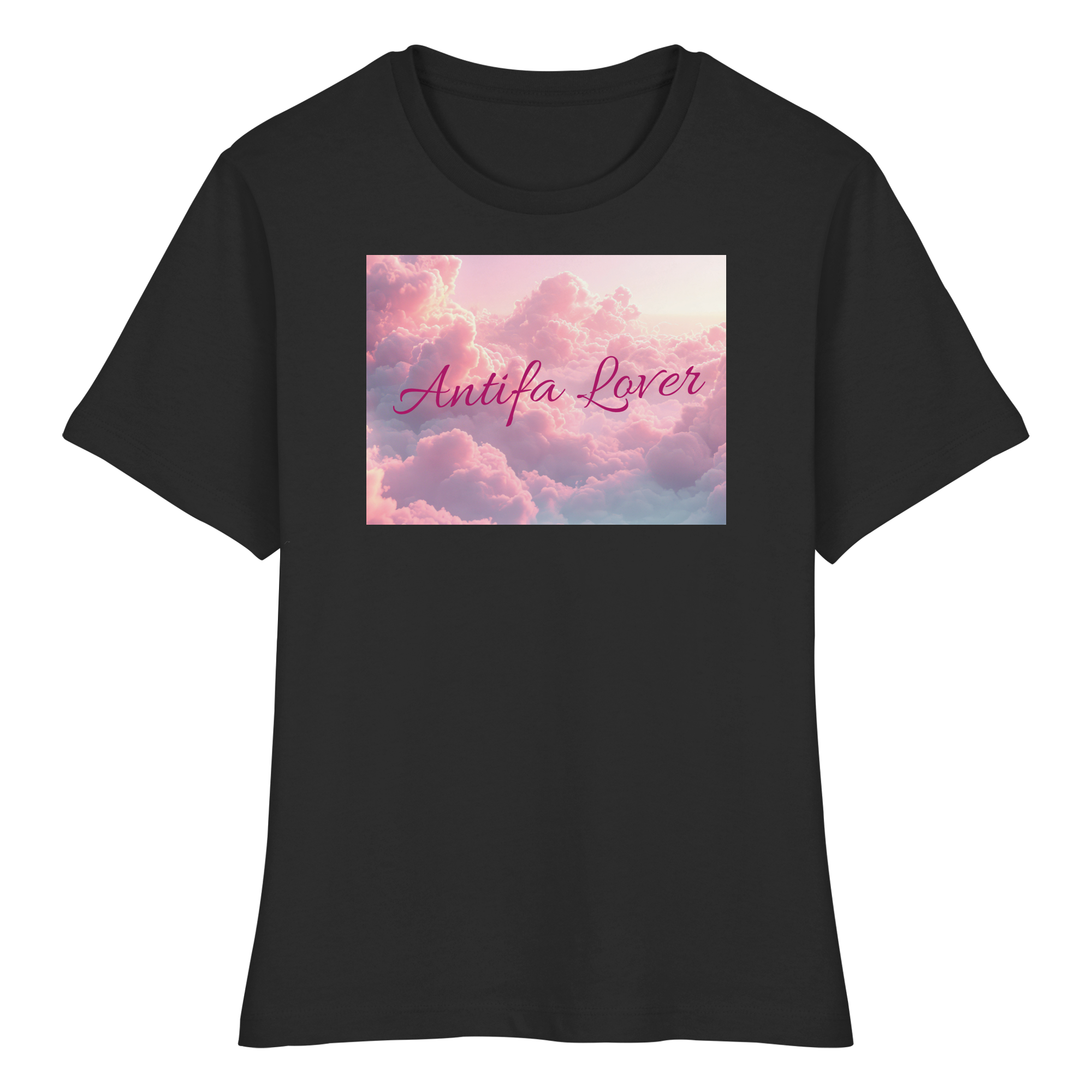 Antifa Lover Backprint - Fitted Ladies Organic Shirt
