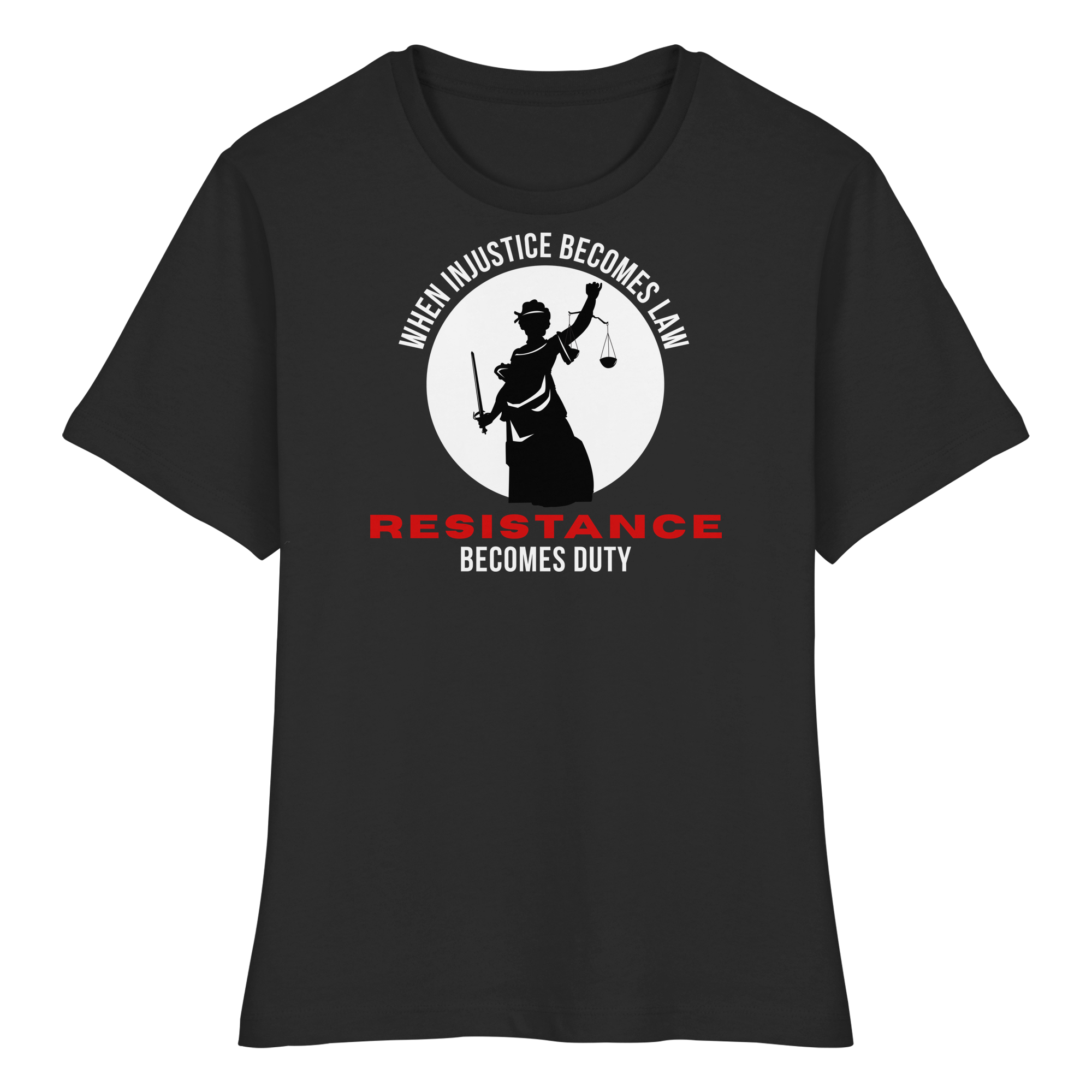 When Injustice becomes Law Resistance becomes Duty - Fitted Ladies Organic Shirt