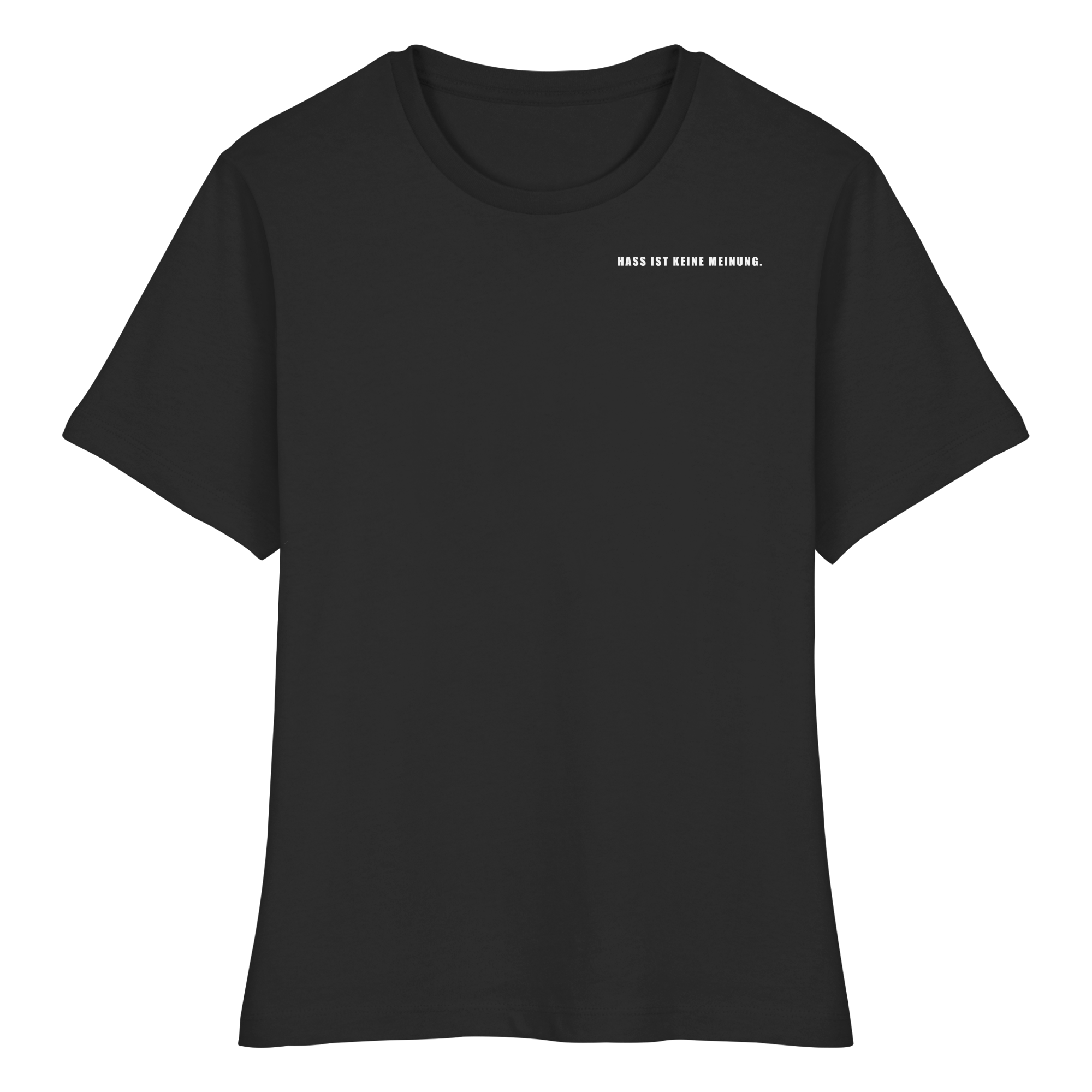 Hass ist keine Meinung - Fitted Ladies Organic Shirt