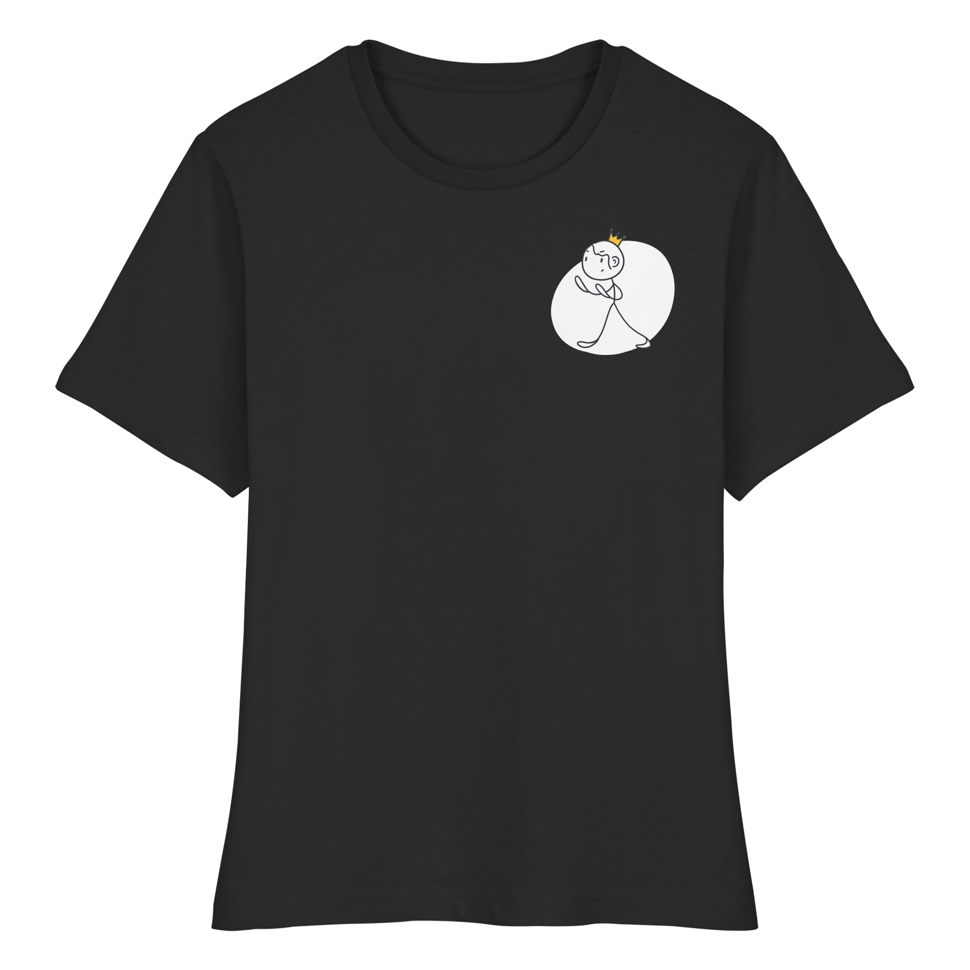 Seelenmännchen "Selbstverteidigung Edition" Brustprint (dunkel) - Fitted Ladies Organic Shirt