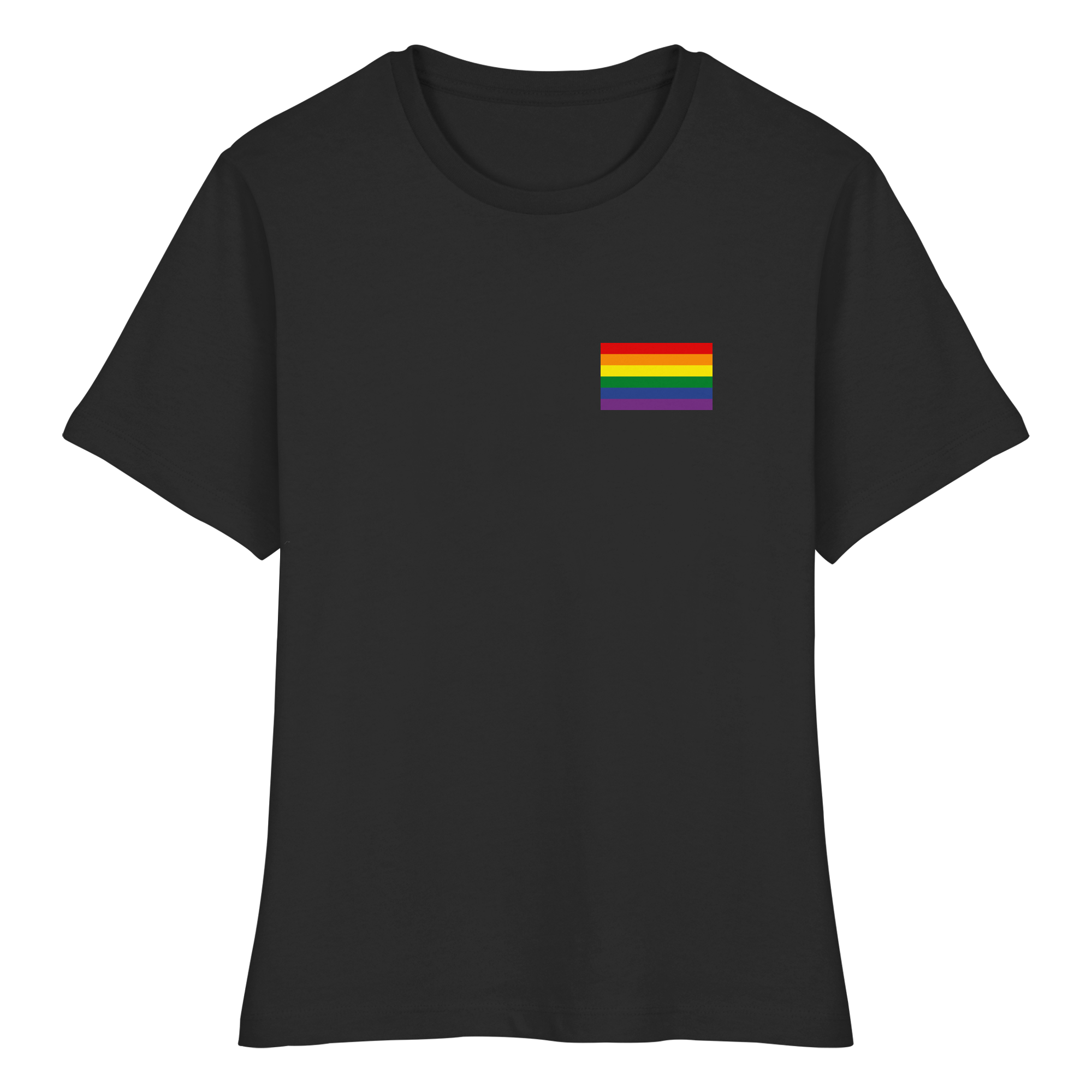 Regenbogen Pride Flag - Fitted Ladies Organic Shirt