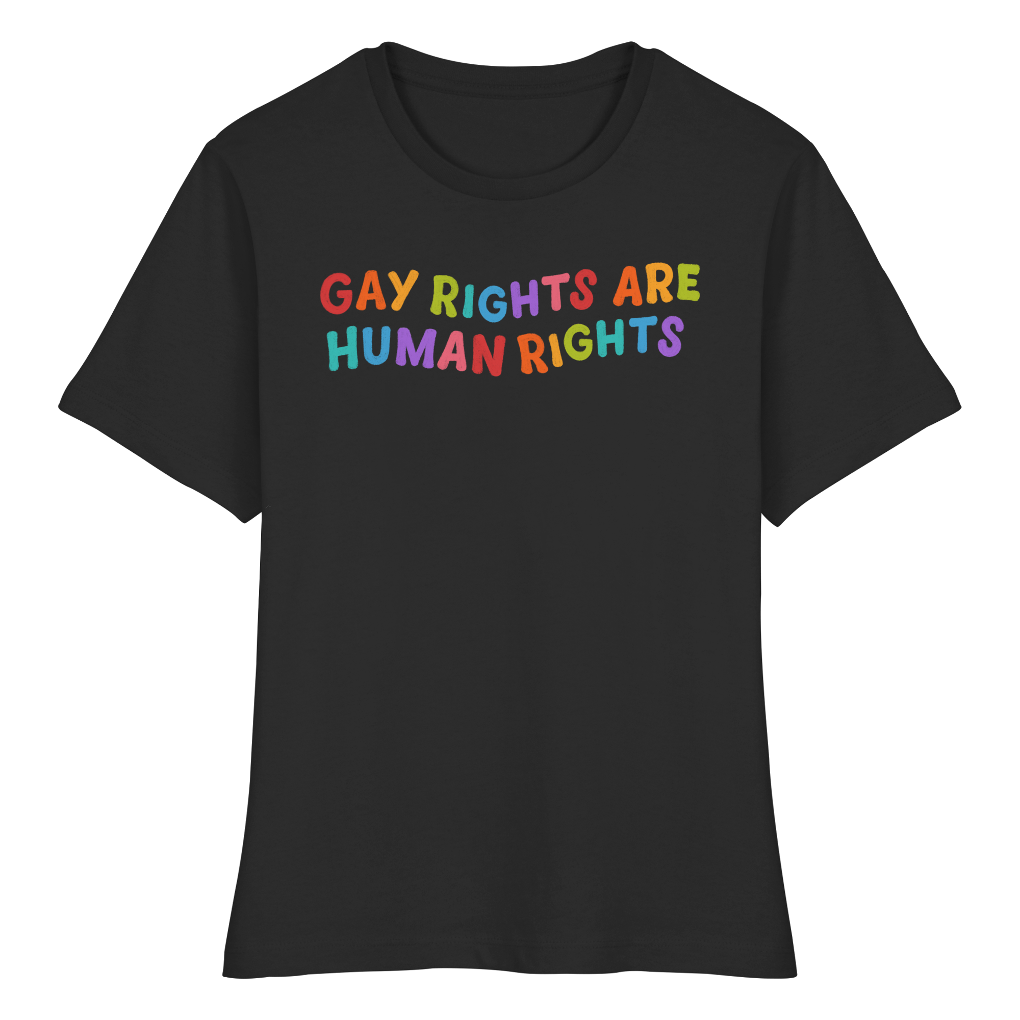 Gay Rights Are Human Rights - Fitted Ladies Organic Shirt