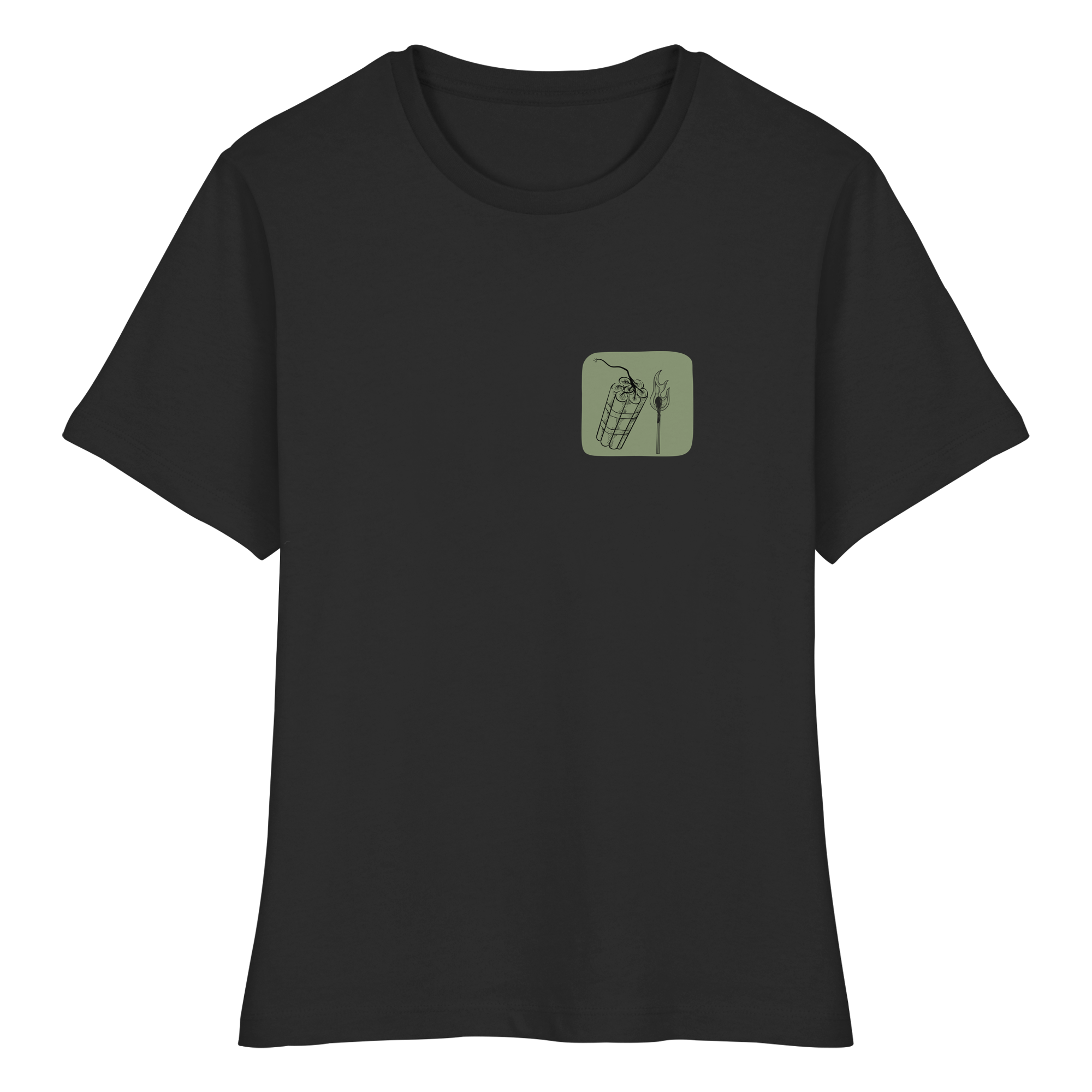 Feuer und Flamme fürs Patriarchat - Fitted Ladies Organic Shirt