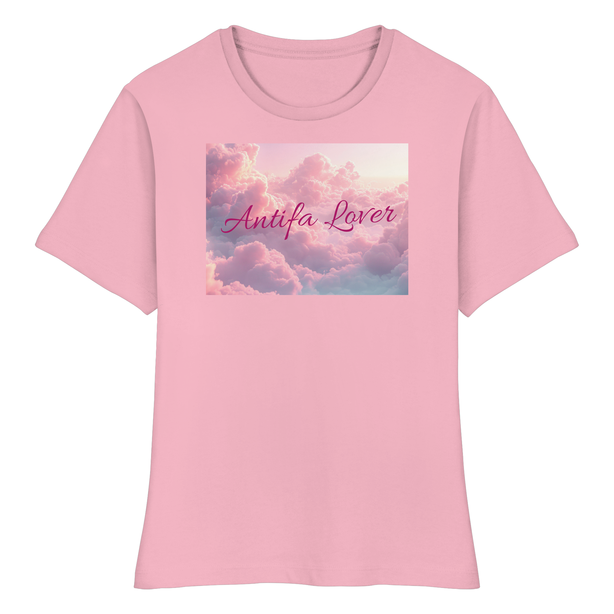 Antifa Lover Backprint - Fitted Ladies Organic Shirt