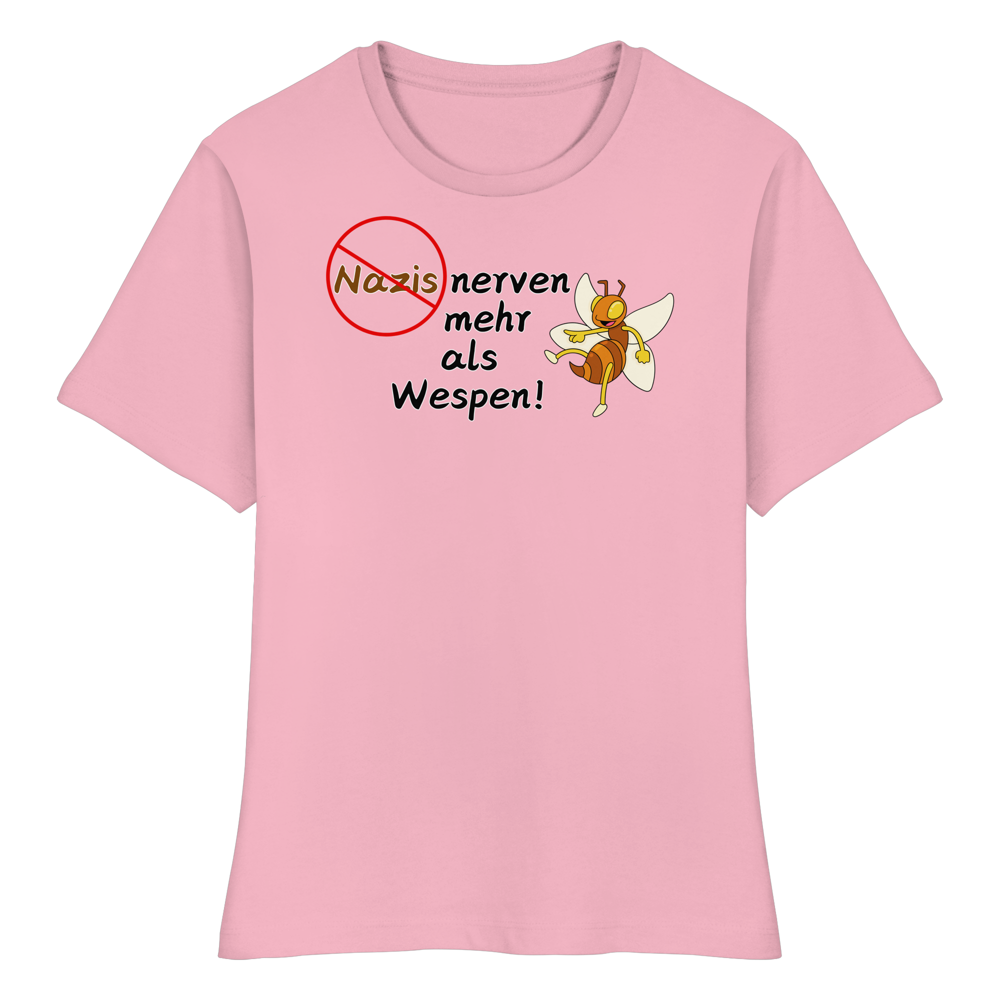 Nazis nerven mehr als Wespen - Fitted Ladies Organic Shirt