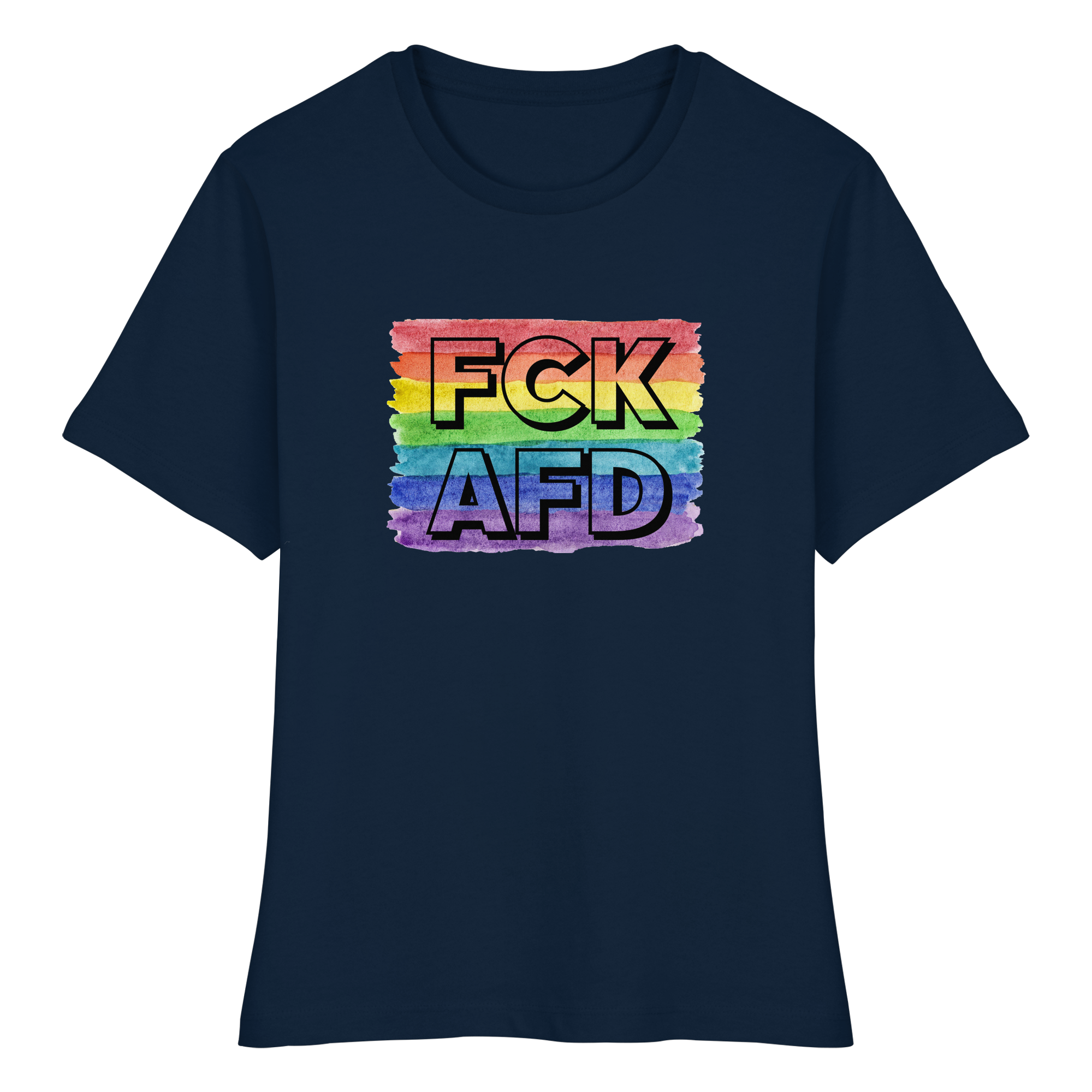 FCK AFD "Rainbow Resistance Edition" - Fitted Ladies Organic Shirt