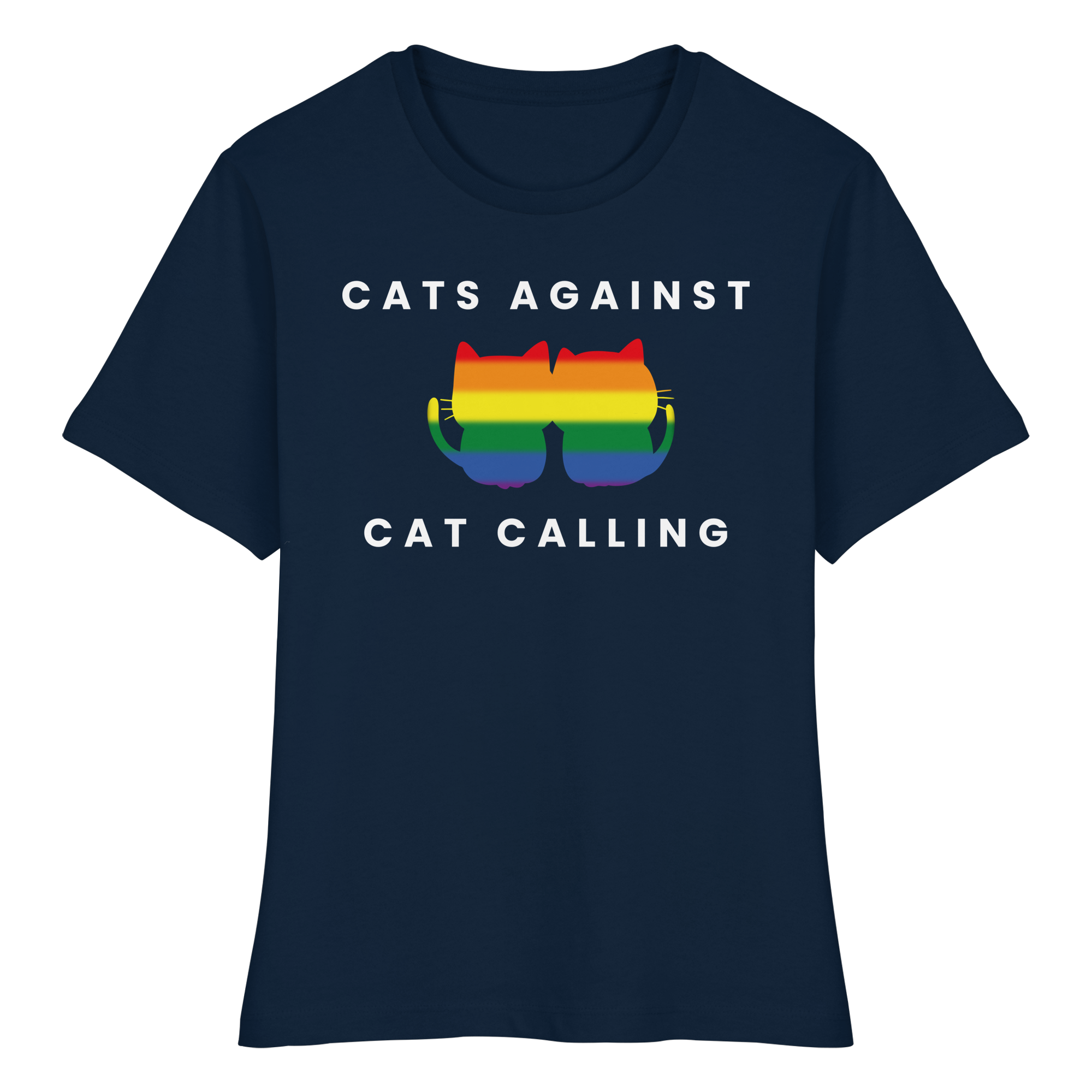 Cats Against Catcalling "Rainbow Edition" - Fitted Ladies Organic Shirt