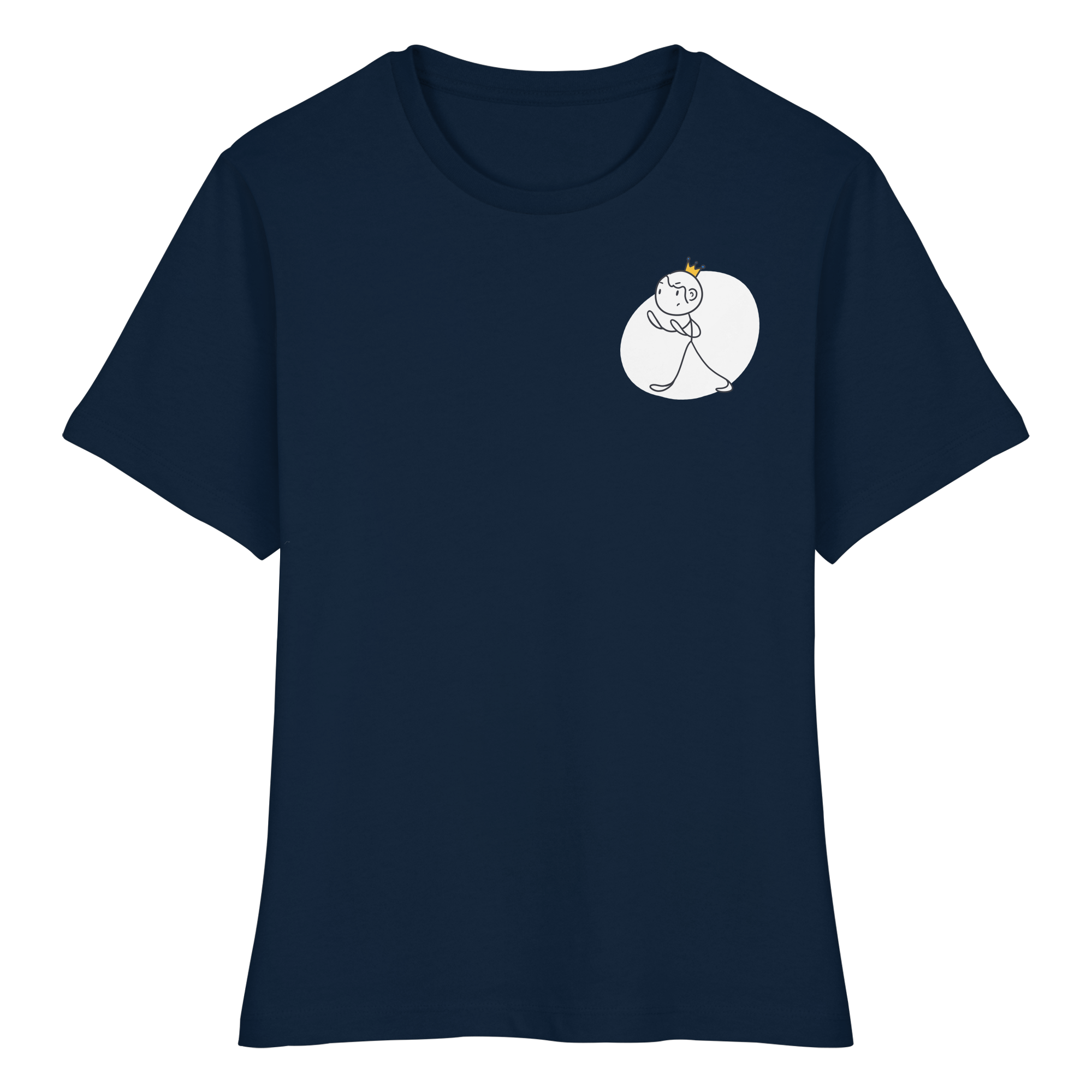 Seelenmännchen "Selbstverteidigung Edition" Brustprint (dunkel) - Fitted Ladies Organic Shirt