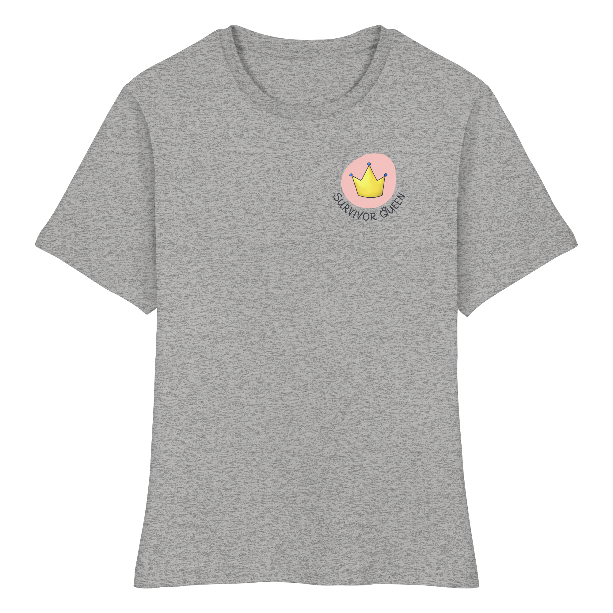 Survivor Queens Logo "Schriftzug Edition" Brustprint (hell) - Fitted Ladies Organic Shirt