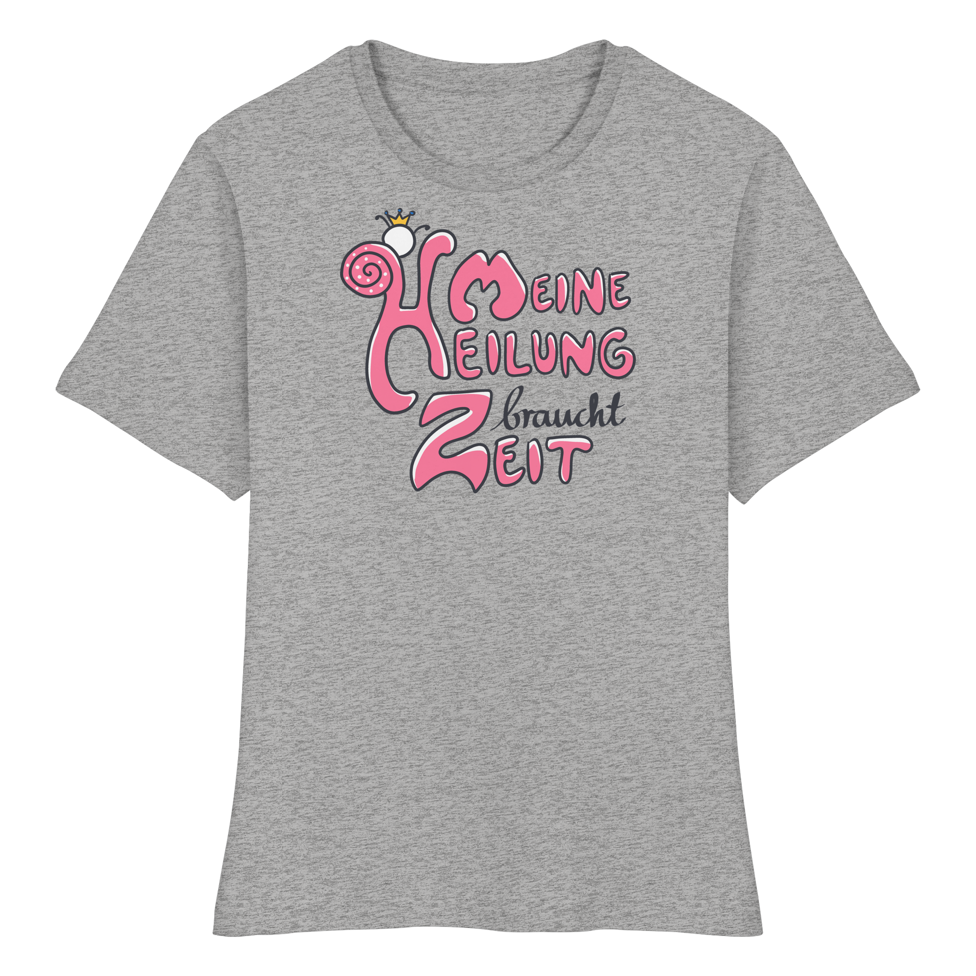 Meine Heilung braucht Zeit "Pinke Edition" - Fitted Ladies Organic Shirt