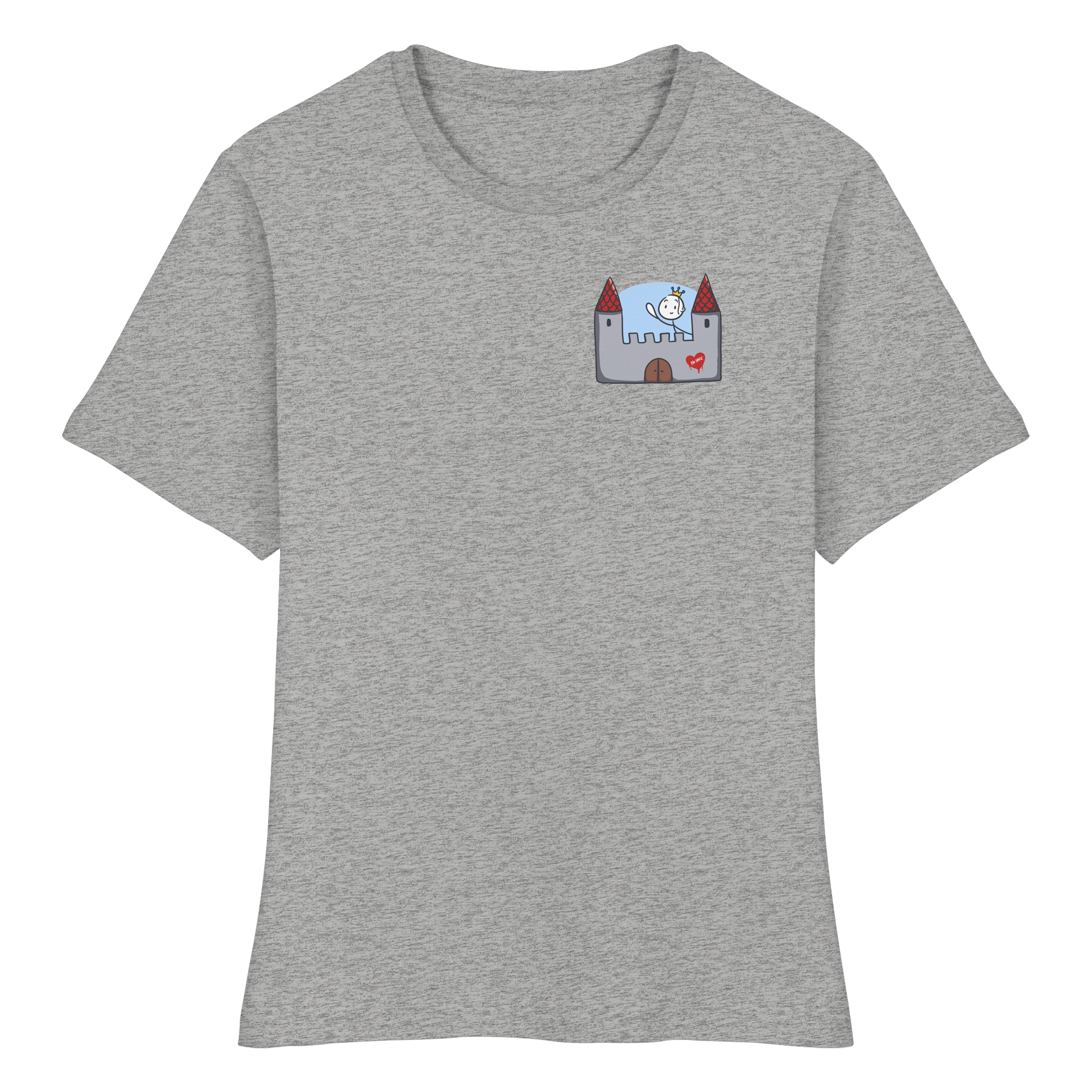 Seelenmännchen "Schloss Edition" Brustprint (hell) - Fitted Ladies Organic Shirt