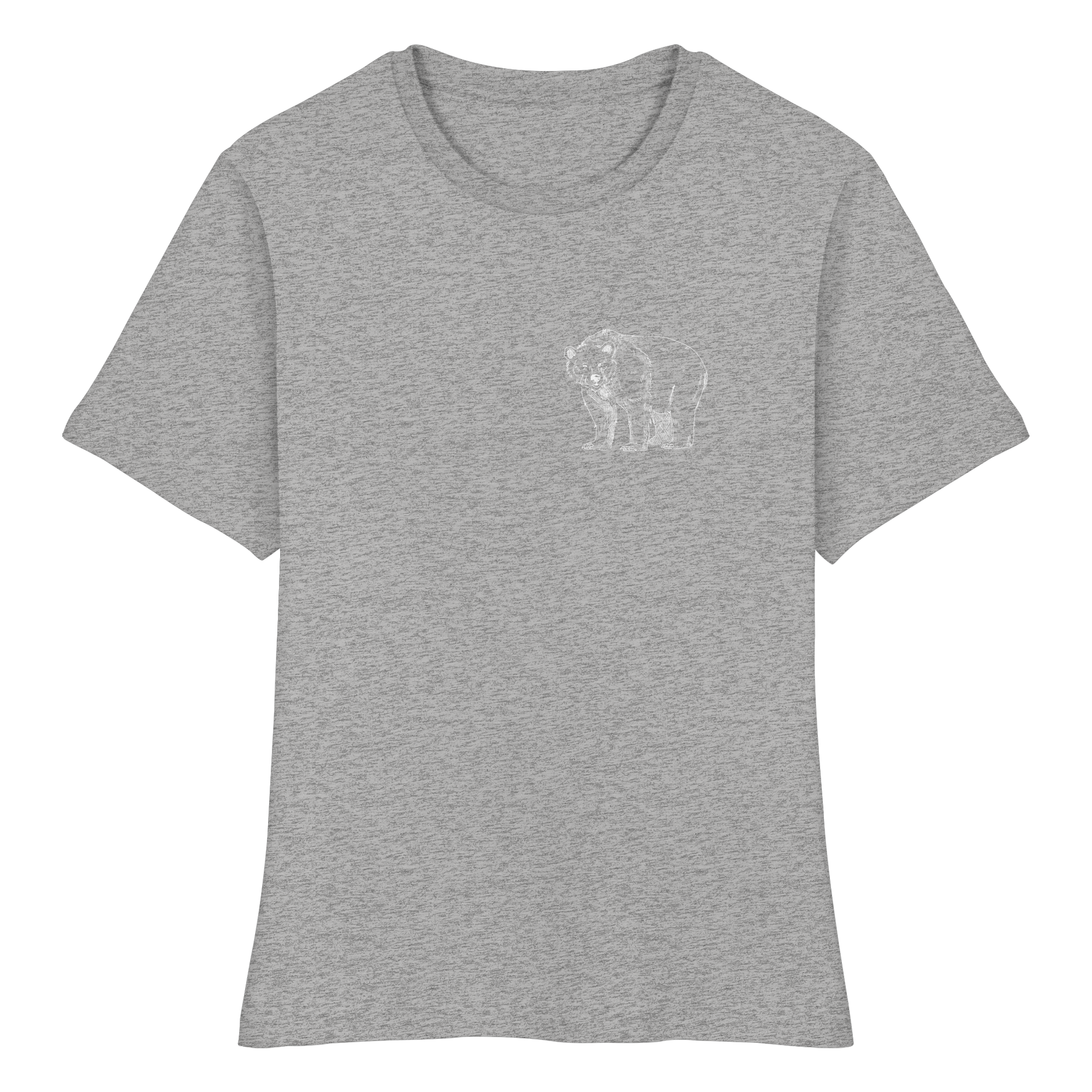 Team Bär Backprint (weiß) - Fitted Ladies Organic Shirt