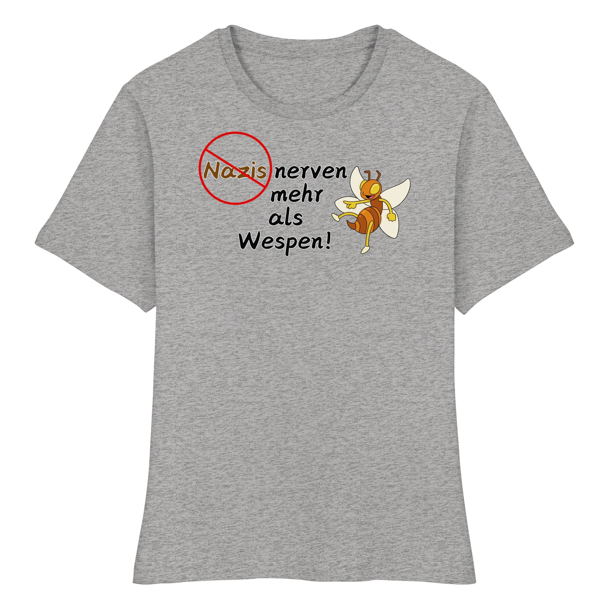 Nazis nerven mehr als Wespen - Fitted Ladies Organic Shirt