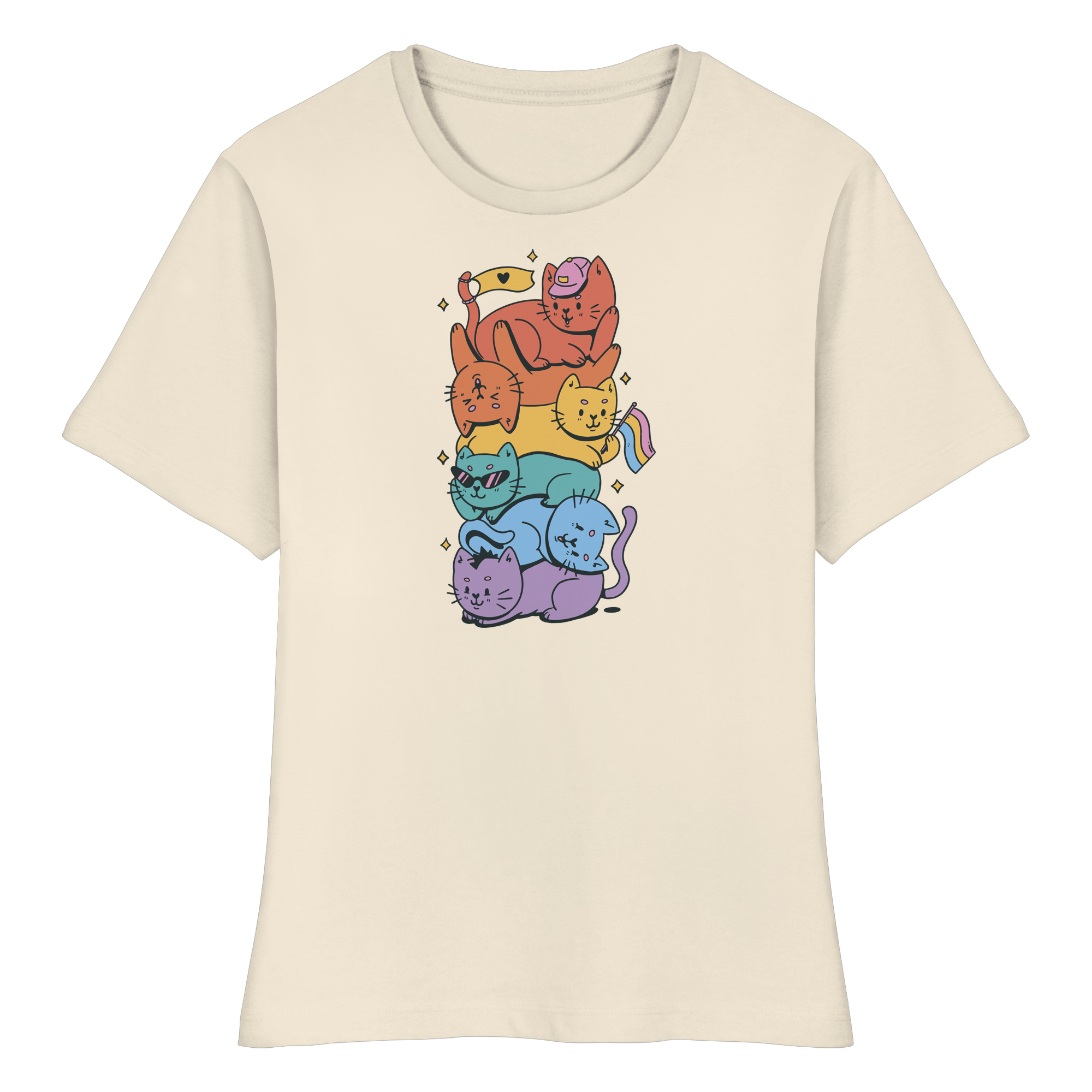 LGBTQ+ Katzen - Fitted Ladies Organic Shirt