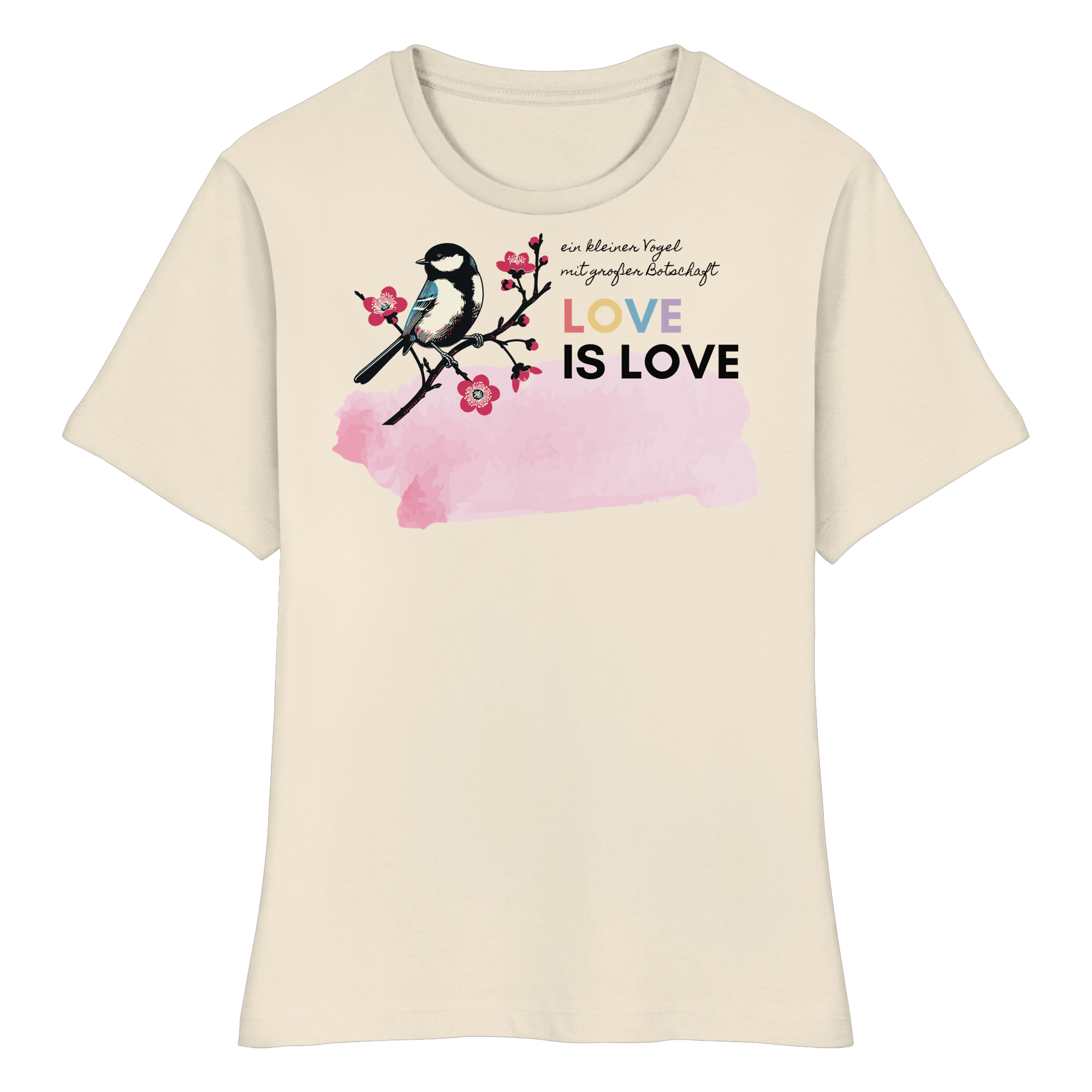 Kleine Flügel, große Botschaft - Fitted Ladies Organic Shirt