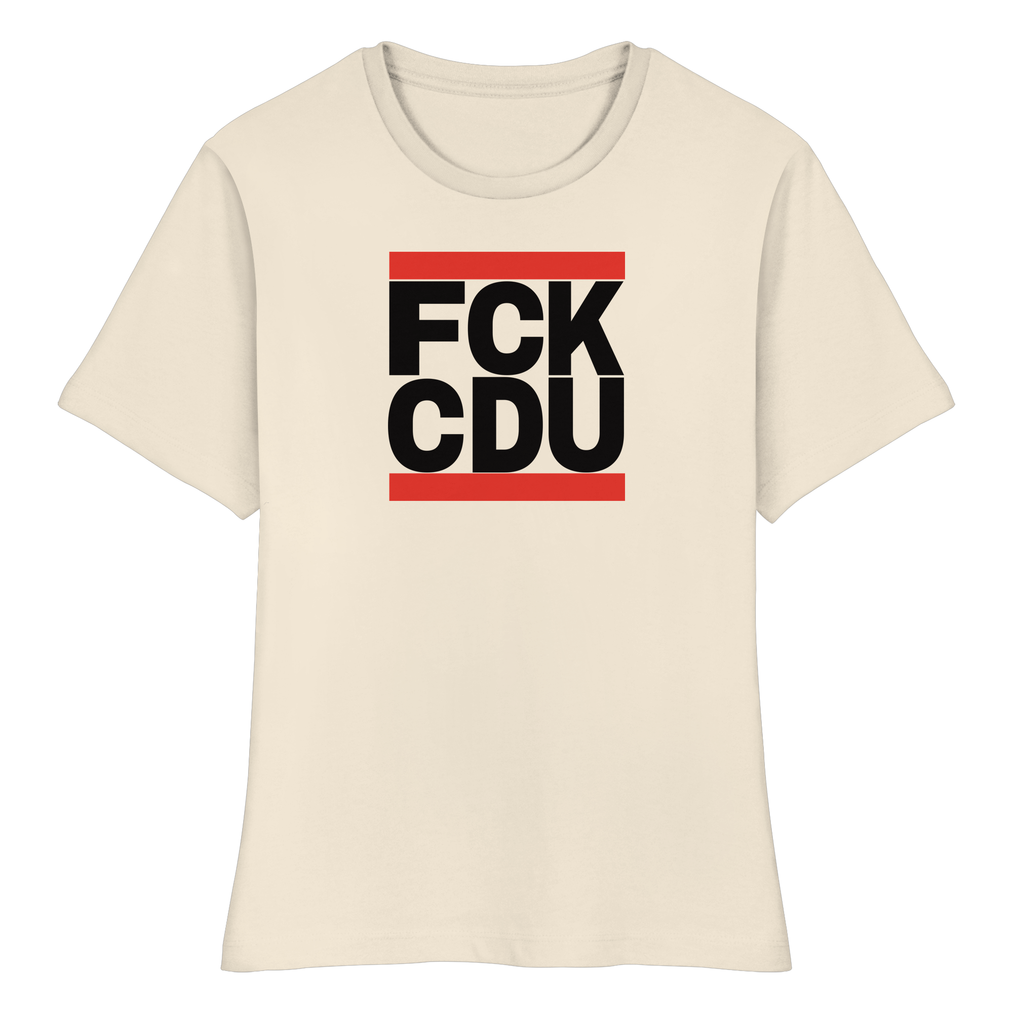 FCK CDU (schwarze Schrift) - Fitted Ladies Organic Shirt