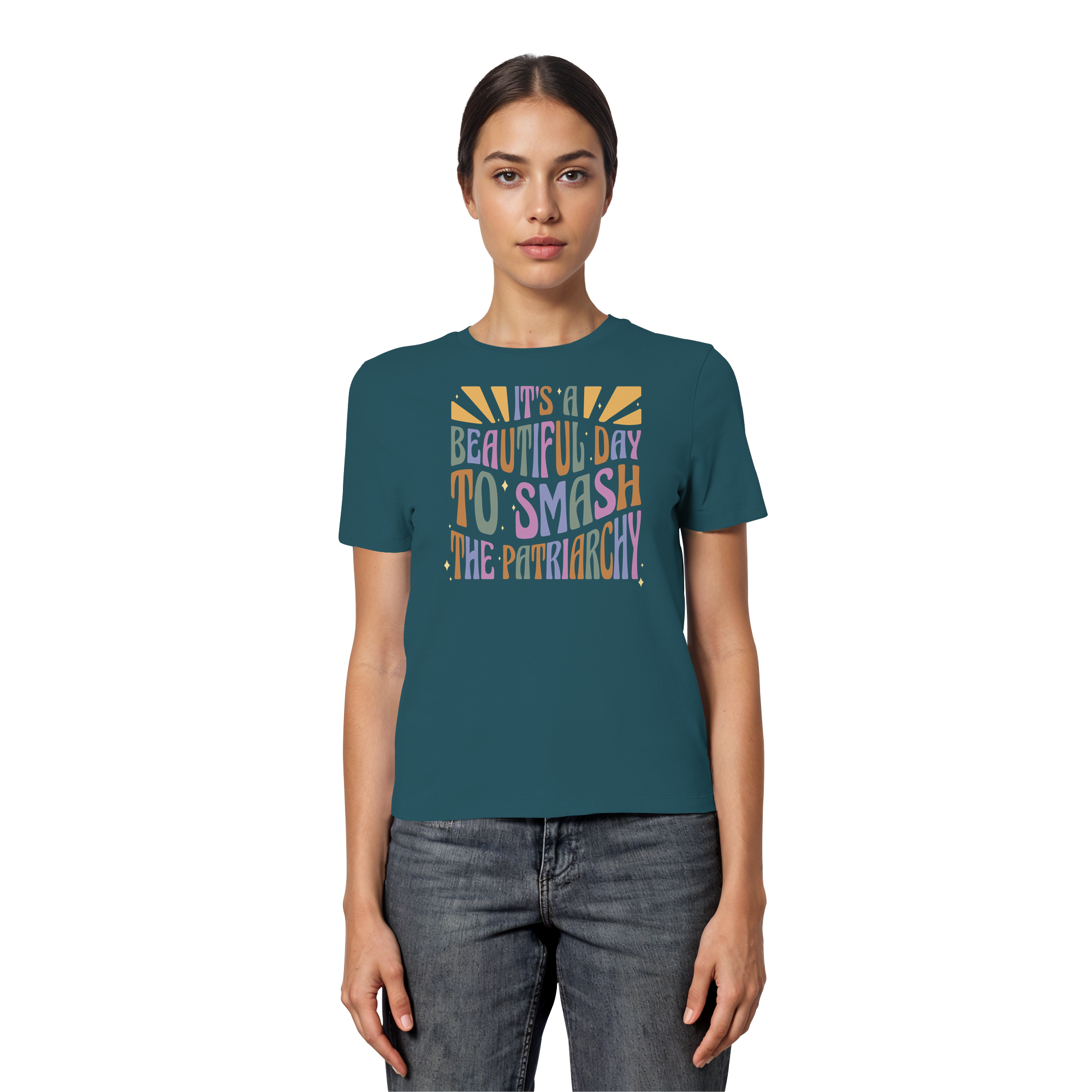 It's a Beautiful Day to Smash the Patriarchy - Fitted Ladies Organic Shirt