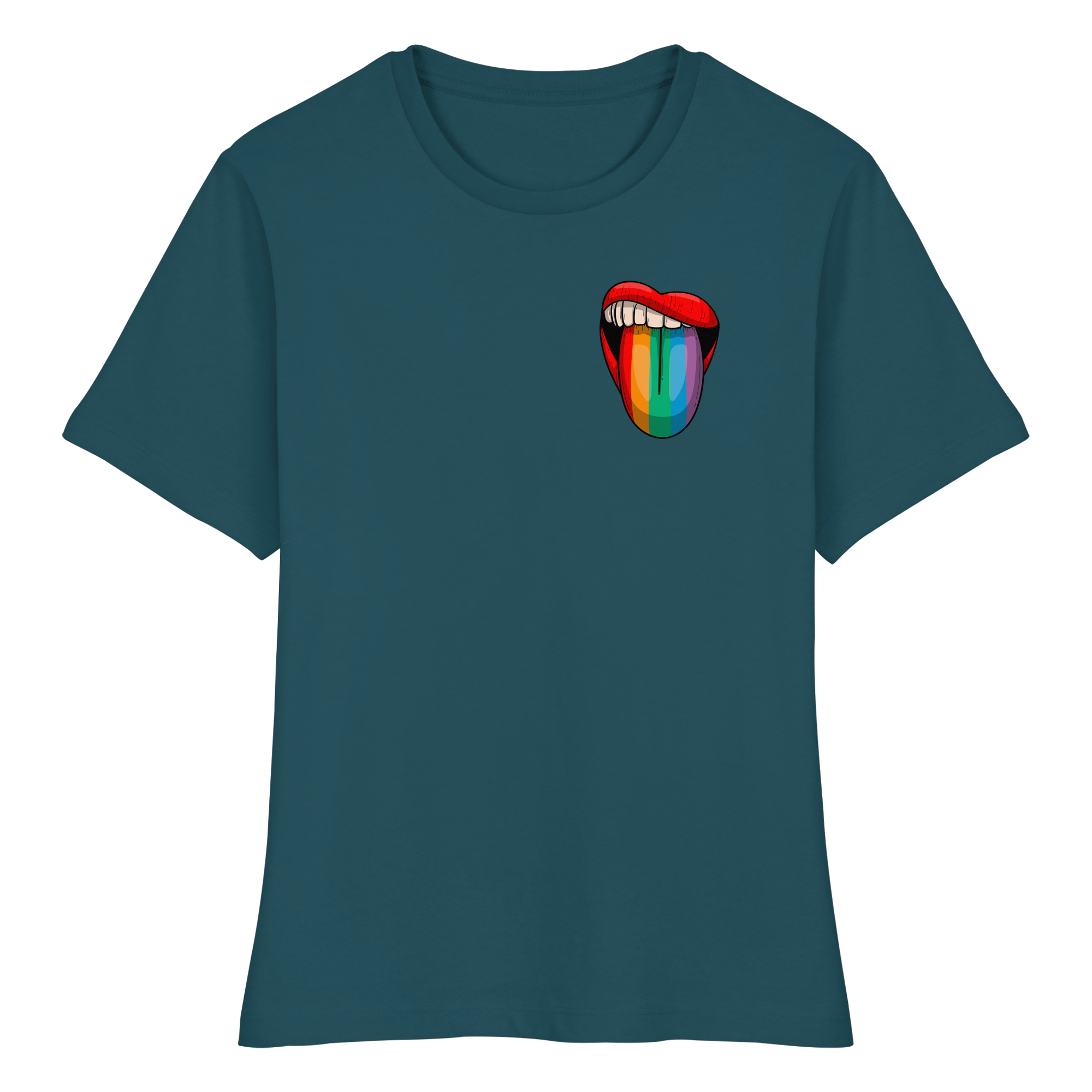 Speak Up or Shut Up Backprint - Fitted Ladies Organic Shirt