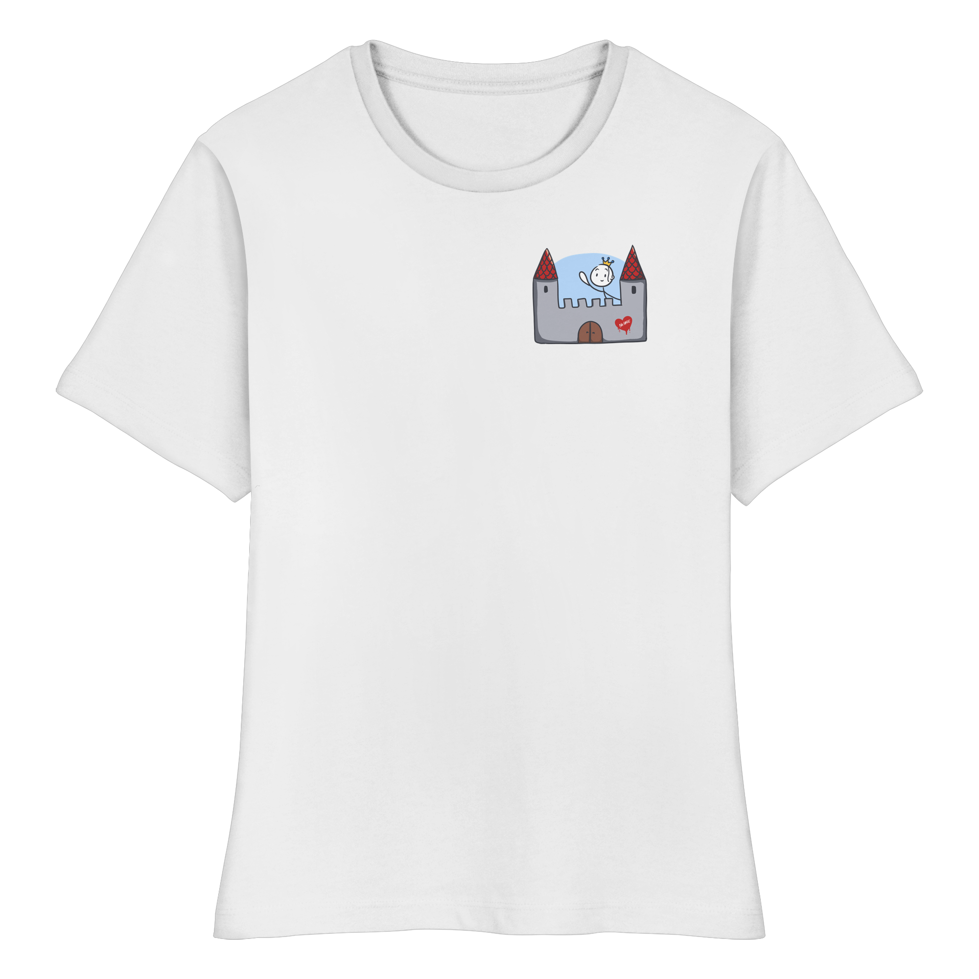 Seelenmännchen "Schloss Edition" Brustprint (hell) - Fitted Ladies Organic Shirt