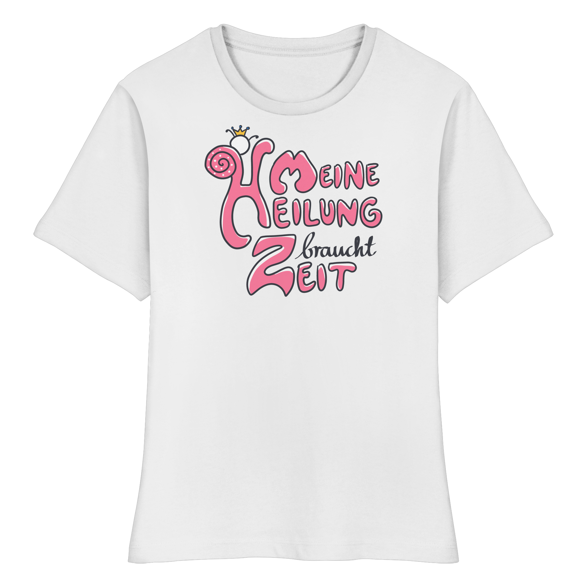 Meine Heilung braucht Zeit "Pinke Edition" - Fitted Ladies Organic Shirt