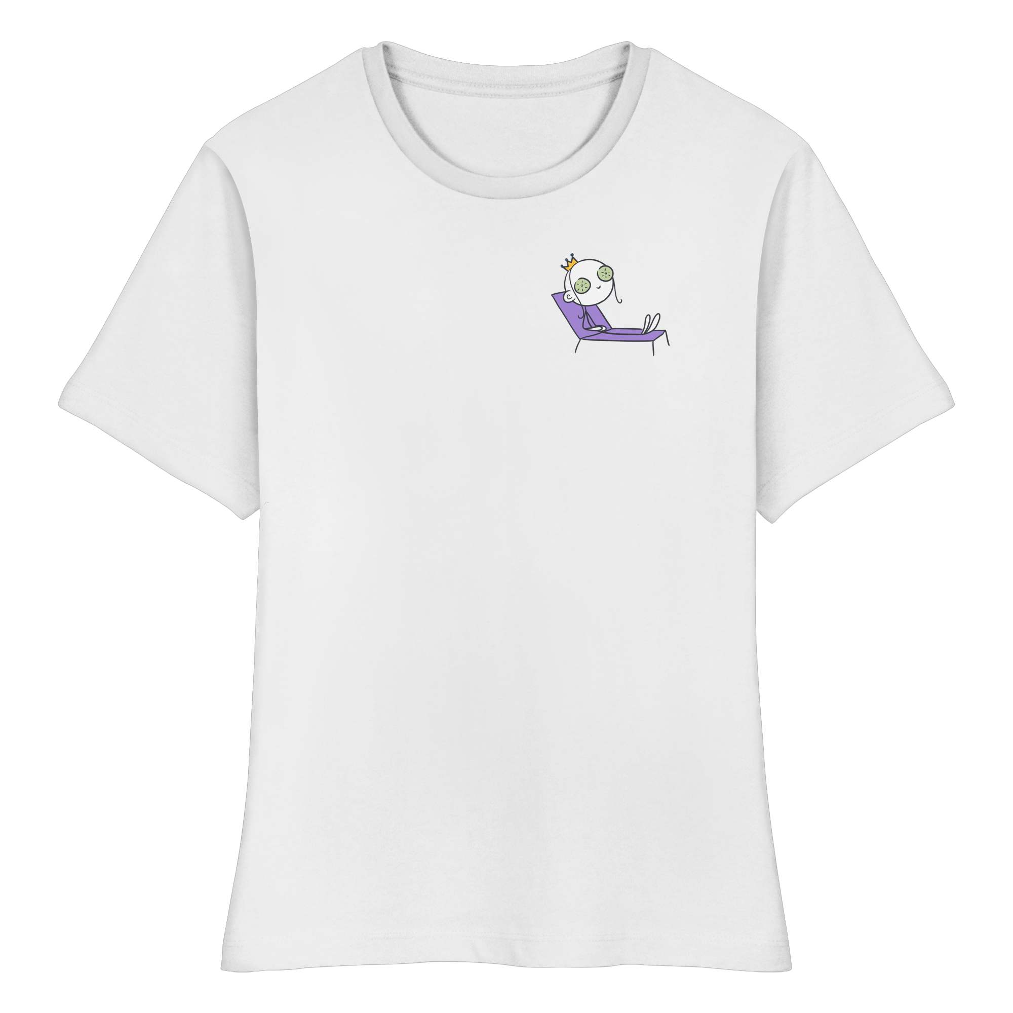 Seelenmännchen "Chill Out Edition" Brustprint - Fitted Ladies Organic Shirt