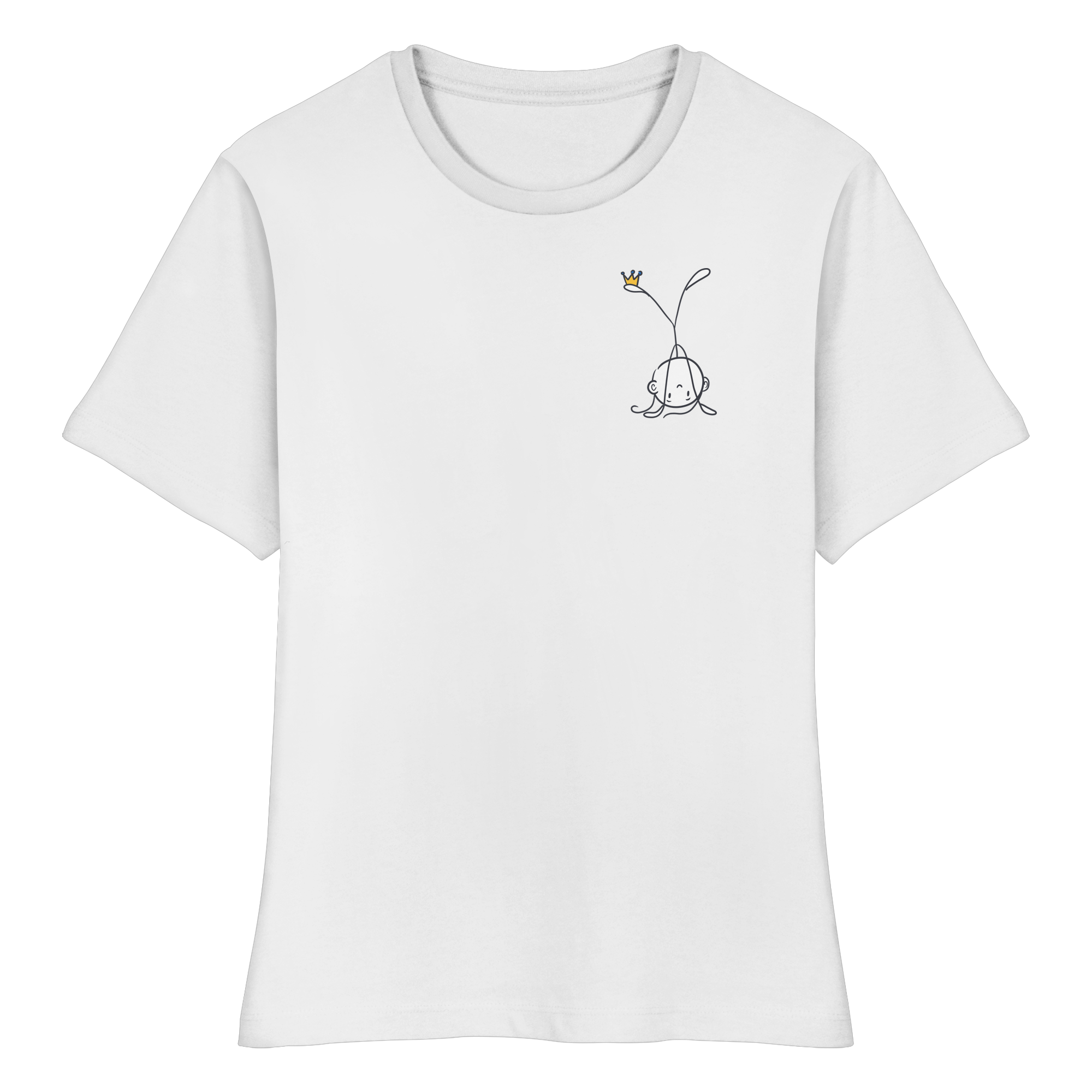 Seelenmännchen "Handstand Edition" Brustprint (hell) - Fitted Ladies Organic Shirt
