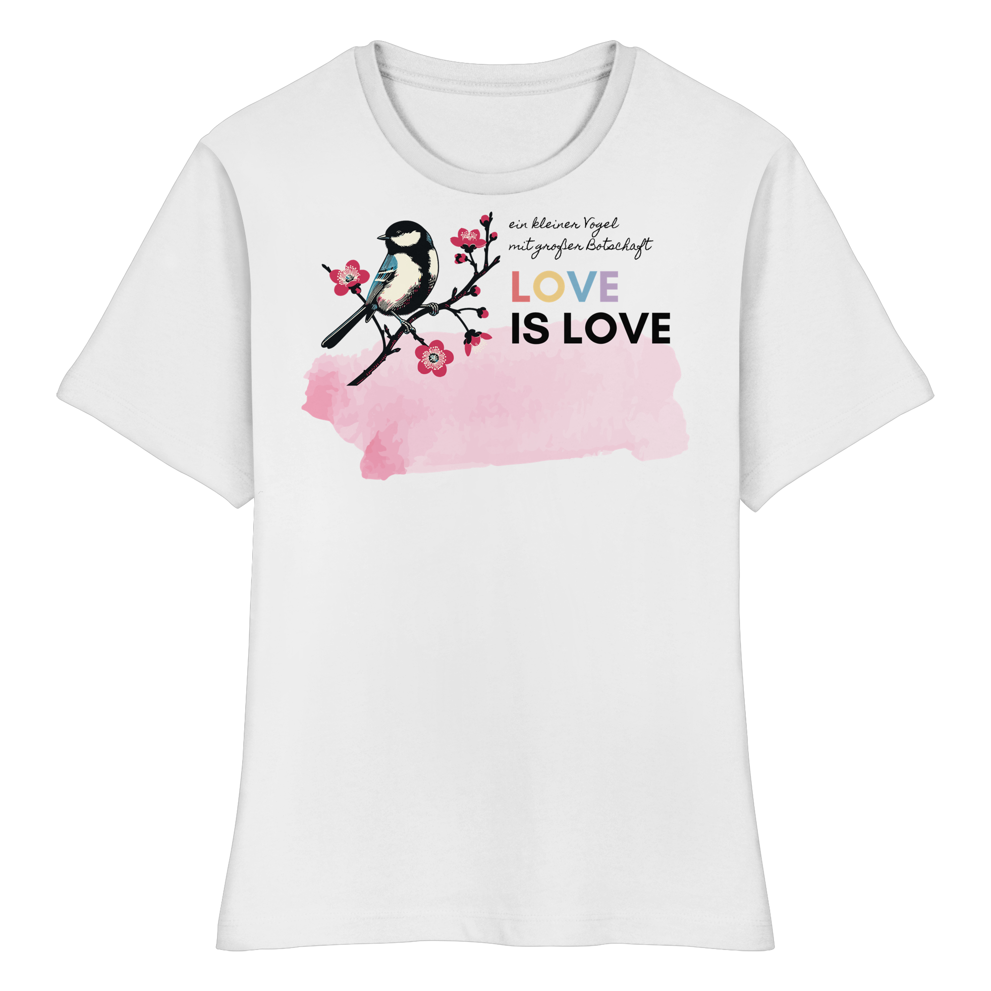 Kleine Flügel, große Botschaft - Fitted Ladies Organic Shirt