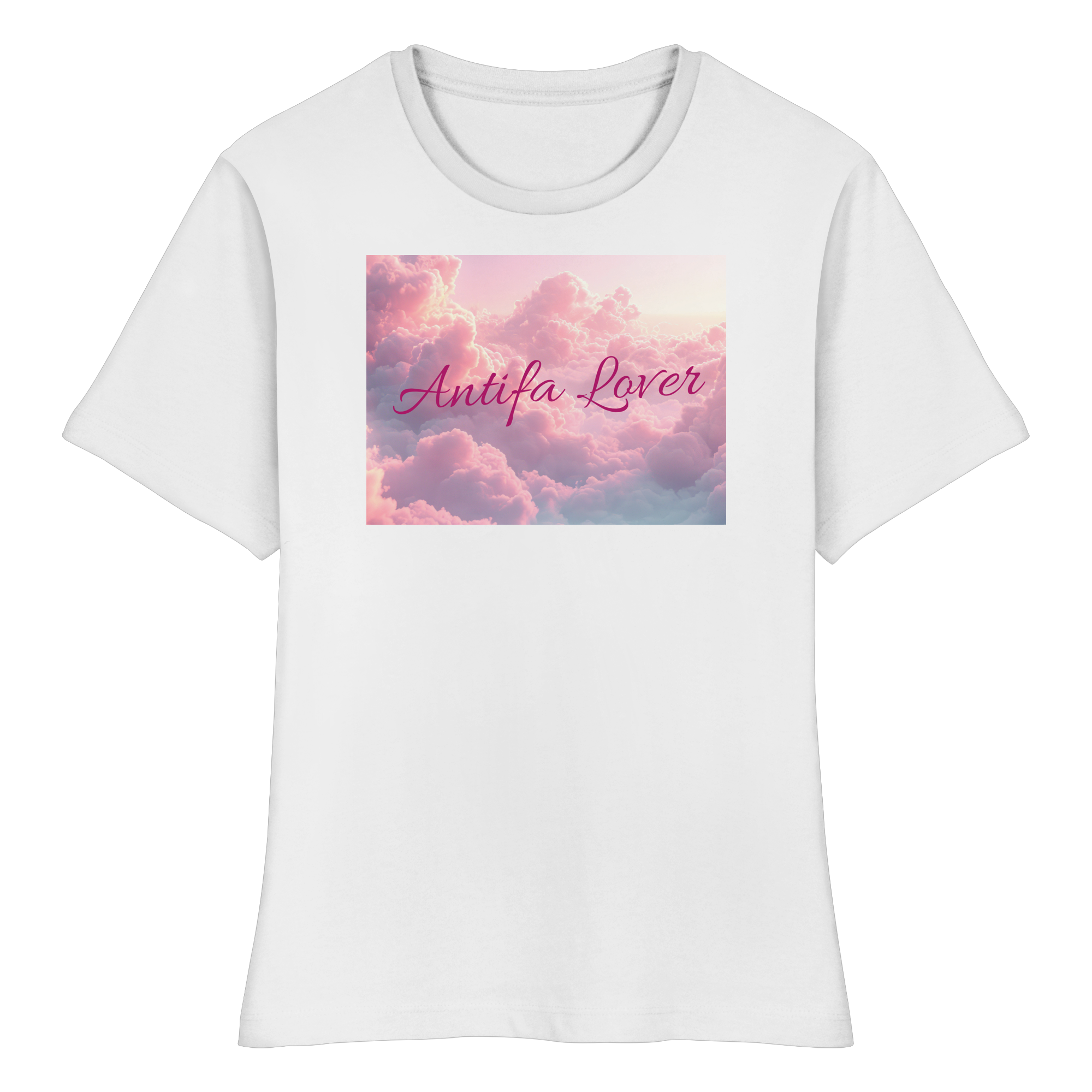 Antifa Lover Backprint - Fitted Ladies Organic Shirt