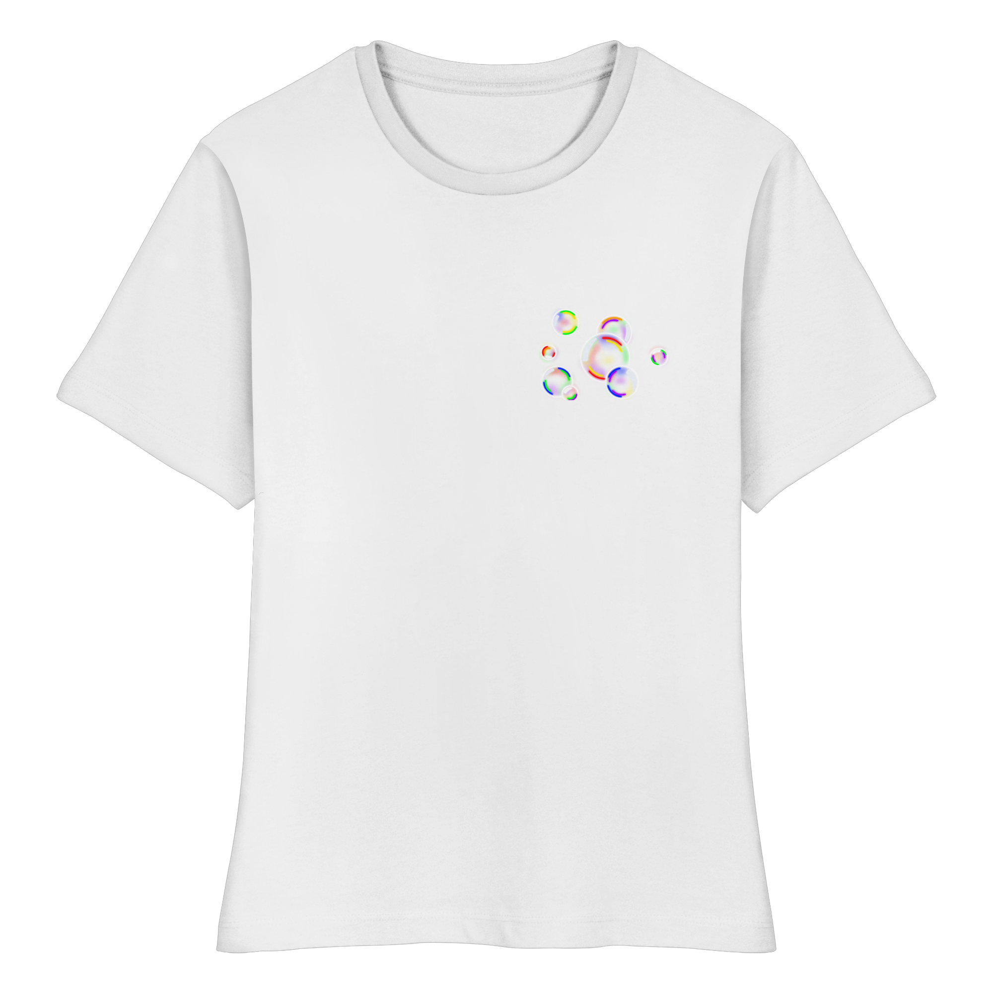 Regenbogen Seifenblasen - Fitted Ladies Organic Shirt