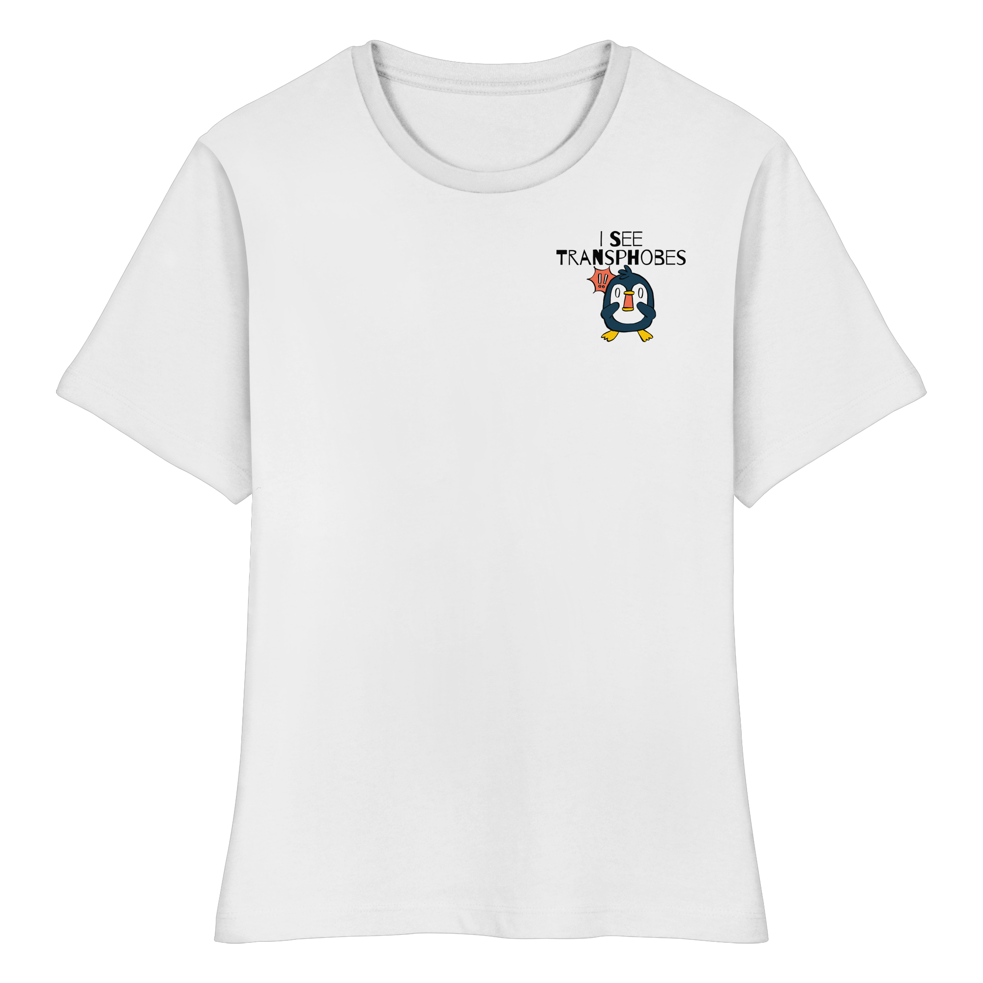 I see Transphobes - Fitted Ladies Organic Shirt