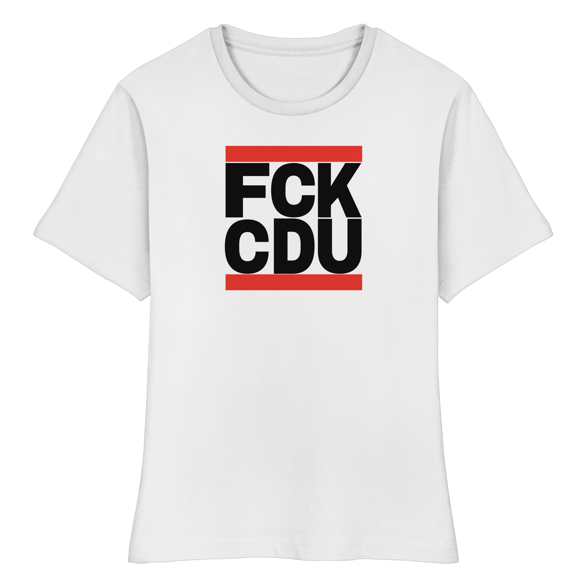 FCK CDU (schwarze Schrift) - Fitted Ladies Organic Shirt